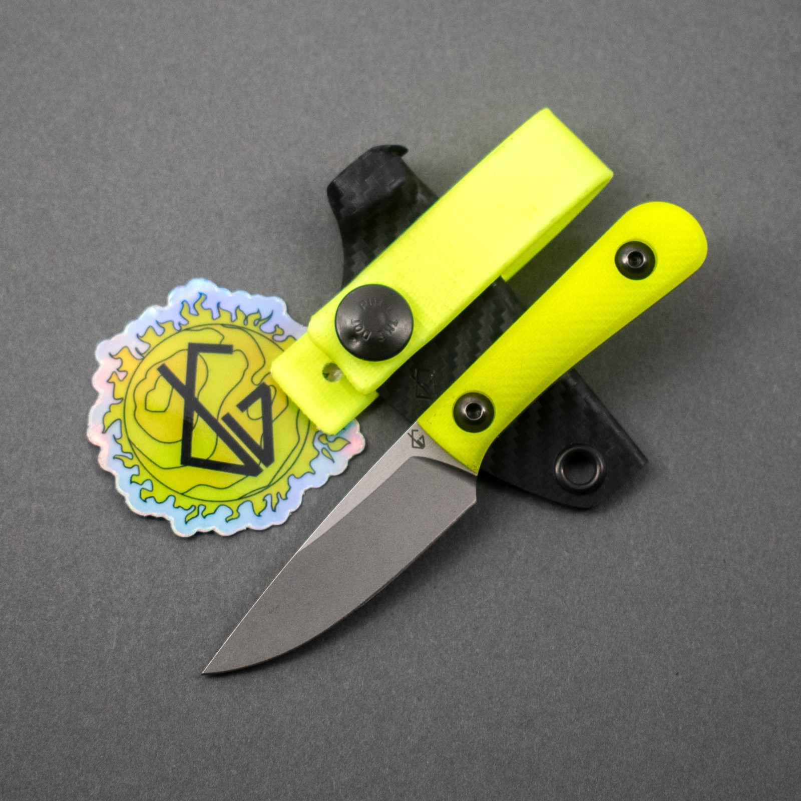 NEW JakebCreates x Knifecenter "Solar Flare" Chikadee, NSM Wear, Dayglow G10 NEW JakebCreates x Knifecenter "Solar Flare" Chikadee, NSM Wear, Dayglow G10