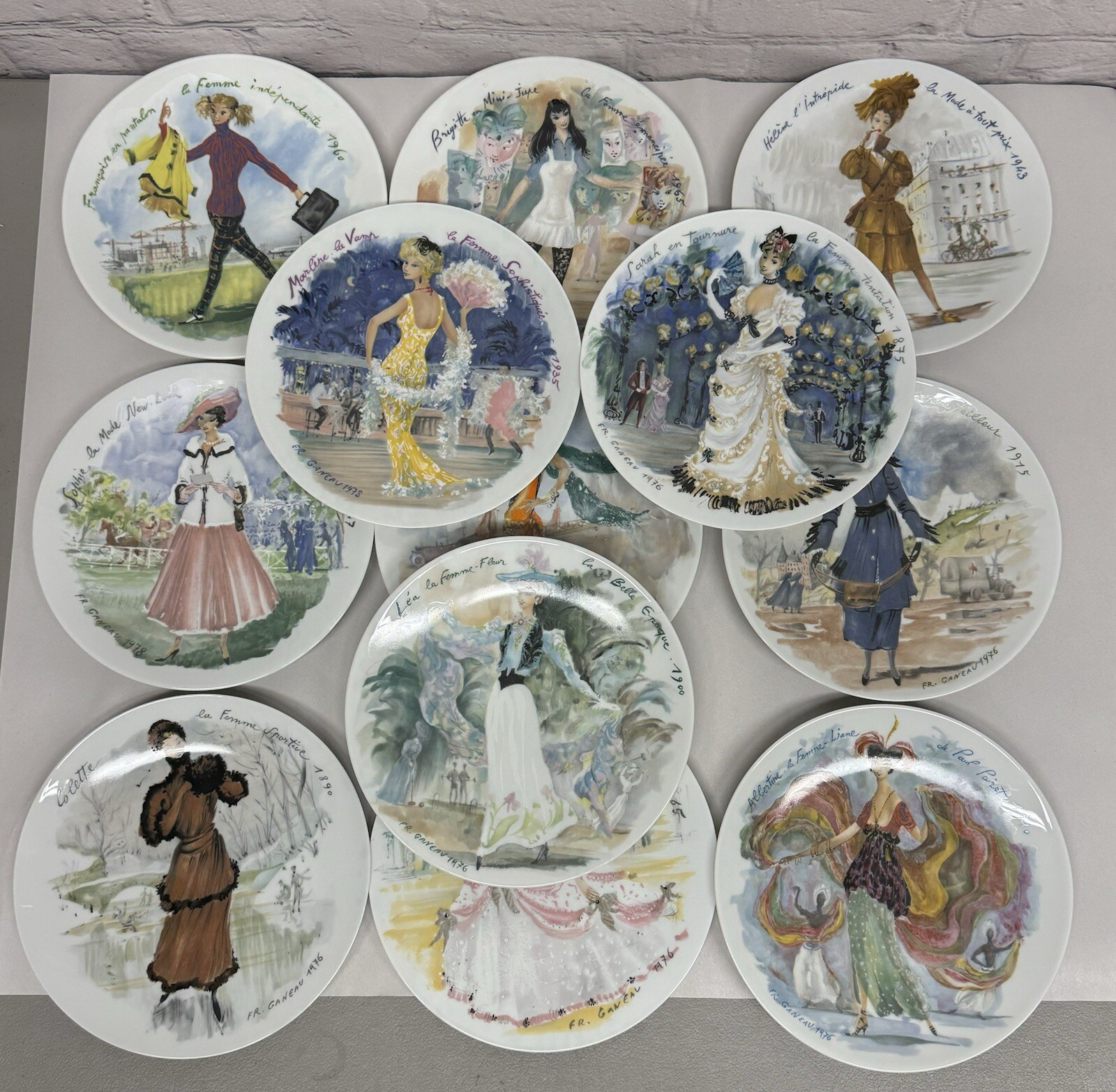 Henri Darceau Limoges Plates Women Of The Century Les Femmes Set Of 12 Henri Darceau Limoges Plates Women Of The Century Les Femmes Set Of 12