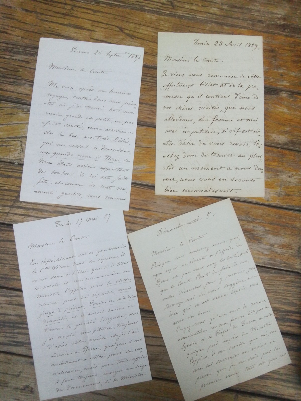 Francesco Gonin Autographs Lot of 4 Autograph Letters in French Francesco Gonin Autographs Lot of 4 Autograph Letters in French