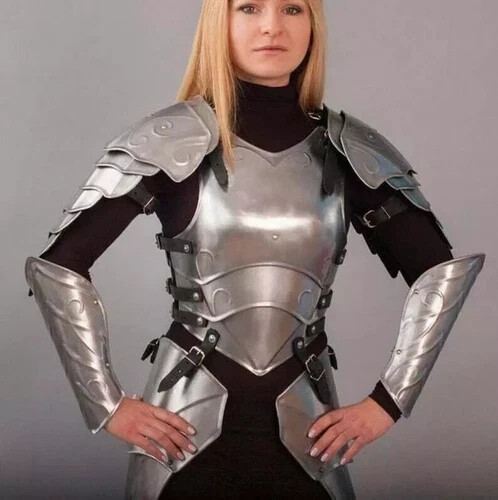Lady Cuirass Costume Armor Medieval Knight Female Fantasy Costume steel Lady Cuirass Costume Armor Medieval Knight Female Fantasy Costume steel