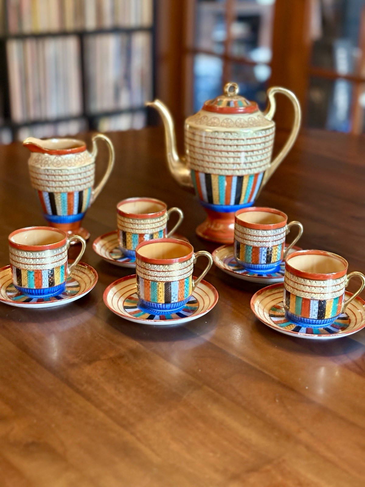 Vintage Japanese “Thousand Faces” Tea Set • 12 pieces • Made in Japan