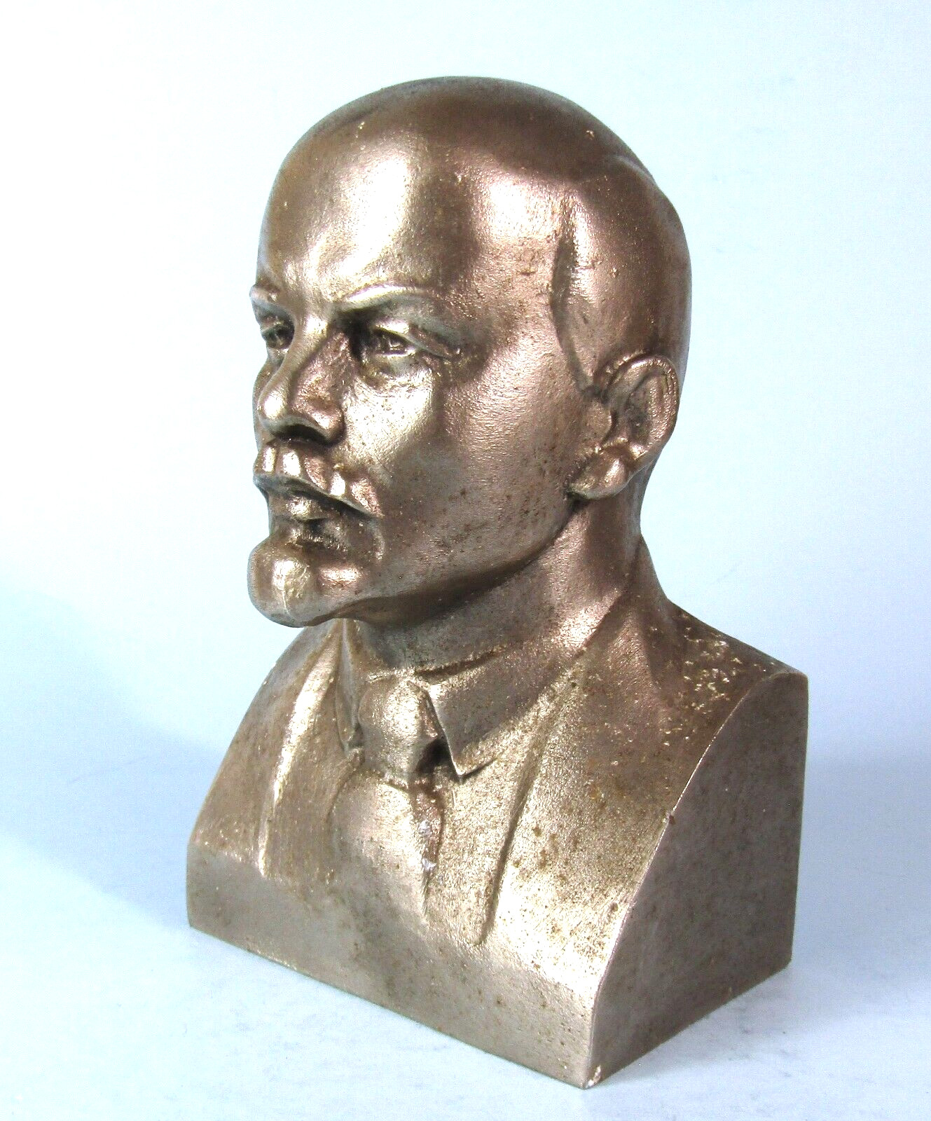 VLADIMIR LENIN METAL BUST BANK VINTAGE SOVIET UNION COLD WAR SOUVENIR RUSSIA