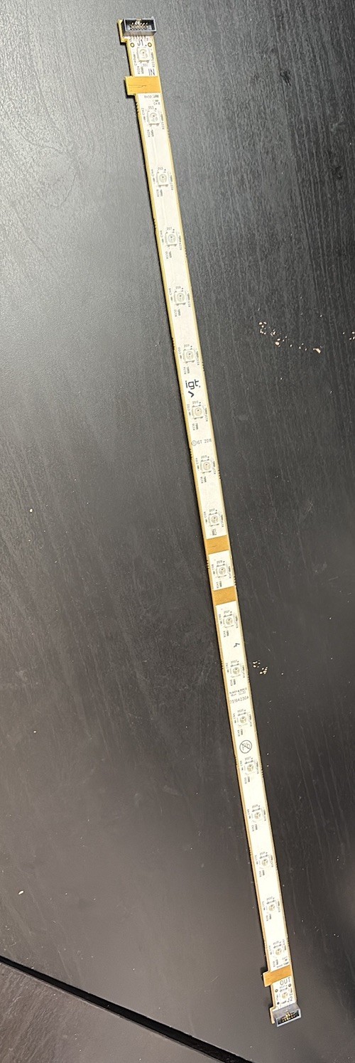 OEM REPLACEMENT LED STRIP MODEL 75194230A/75194200A FOR IGT CRYSTAL CURVE LCD OEM REPLACEMENT LED STRIP MODEL 75194230A/75194200A FOR IGT CRYSTAL CURVE LCD