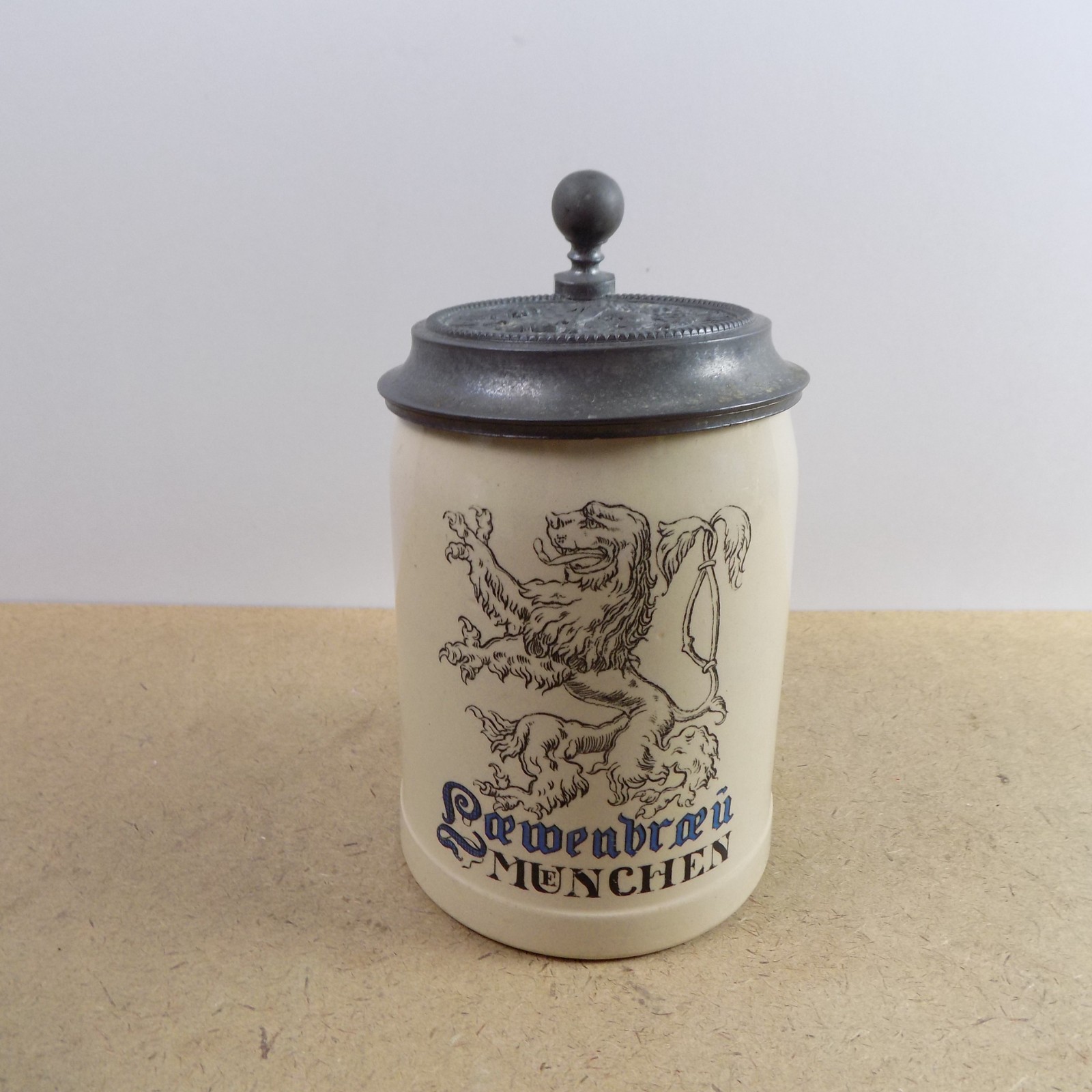 Lowenbrau Brewery German Beer Stein Munich Old Antique Vintage Merkelbach & Wick Lowenbrau Brewery German Beer Stein Munich Old Antique Vintage Merkelbach & Wick
