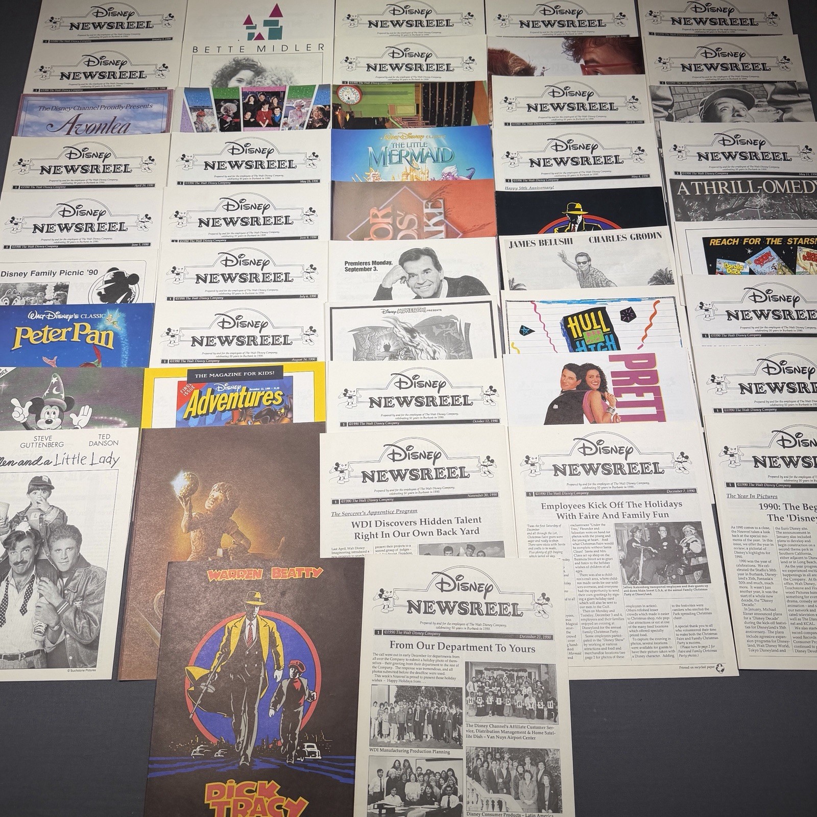 Disney Newsreel Employee Newsletter 1990 Lot Of 47 Issues Cast Member Exclusive