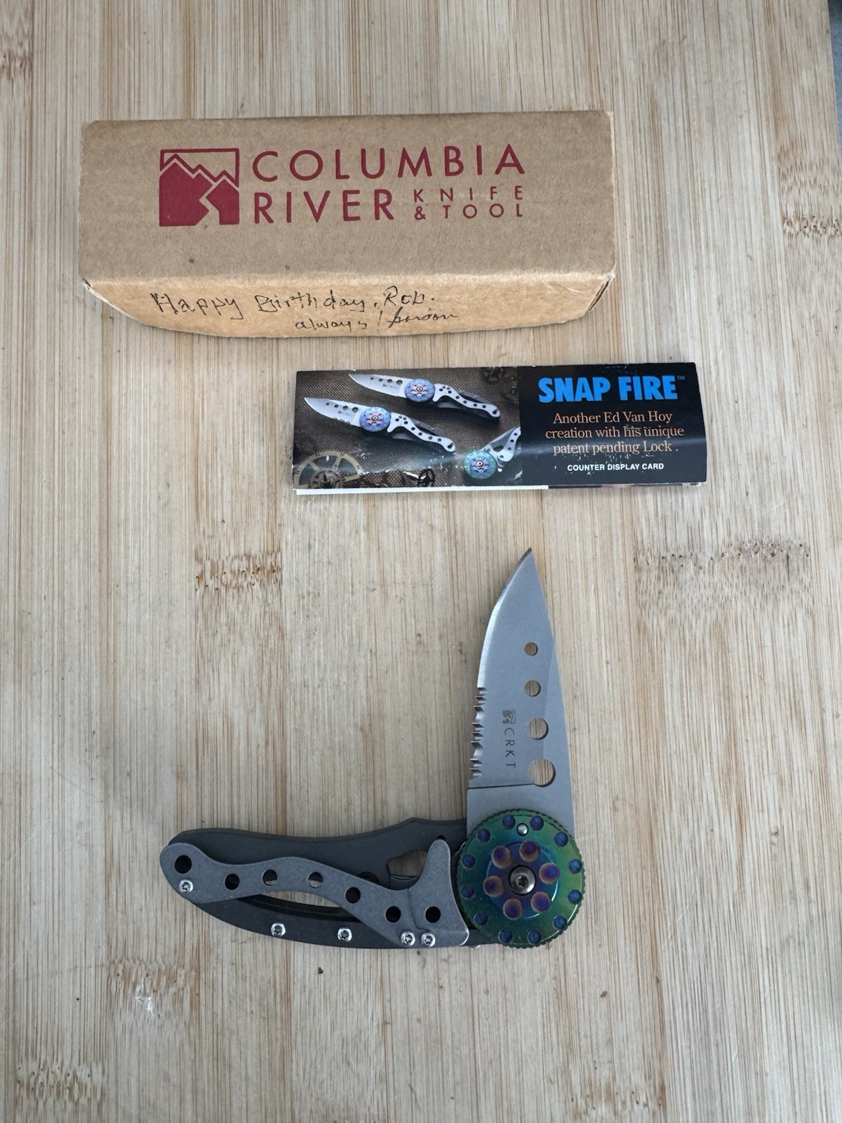 CRKT Van Hoy Snap Fire Folding Knife 5011 W/ Box NICE CRKT Van Hoy Snap Fire Folding Knife 5011 W/ Box NICE