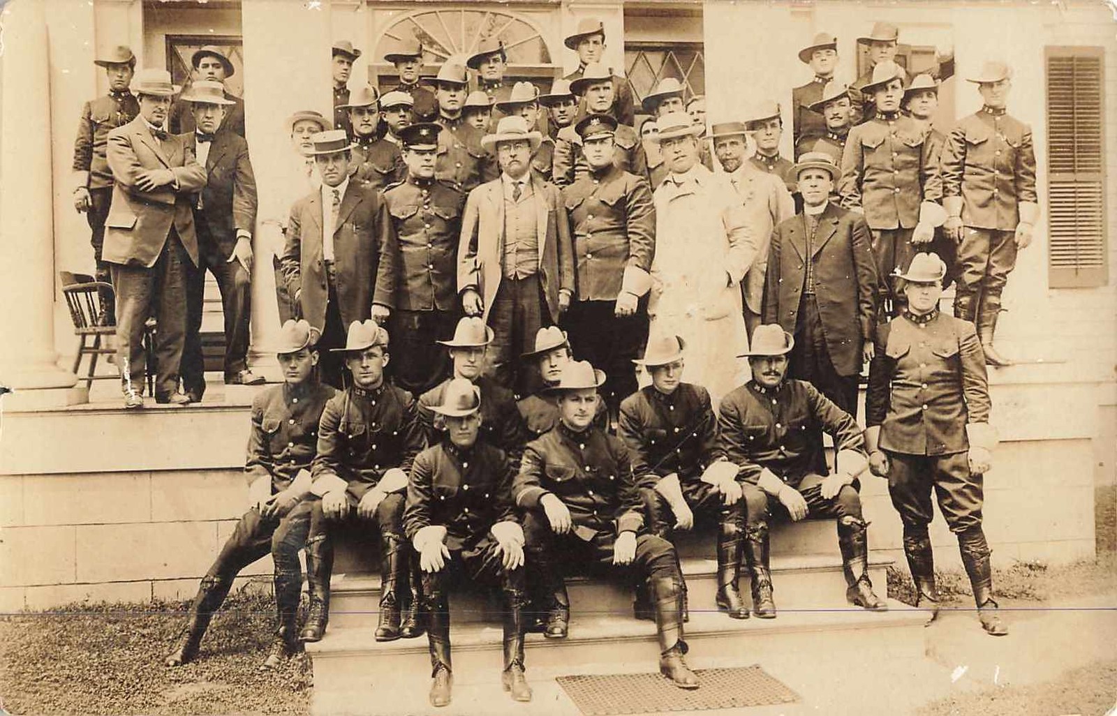 1907 Theodore Roosevelt PA State Police RPPC Wyoming Cancel Photo Postcard RARE 1907 Theodore Roosevelt PA State Police RPPC Wyoming Cancel Photo Postcard RARE