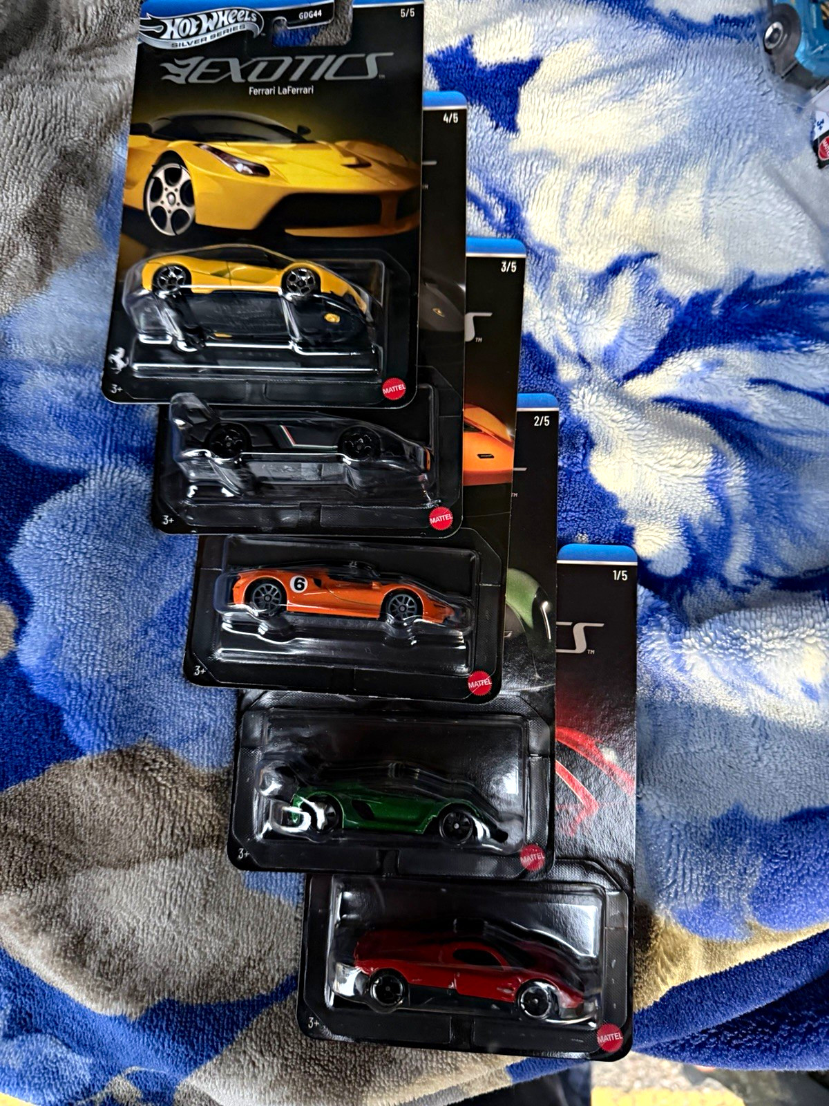 Hot Wheels Exotic Silver Series Whole Set Diecast, Total Of 5 Hot Wheels Exotic Silver Series Whole Set Diecast, Total Of 5