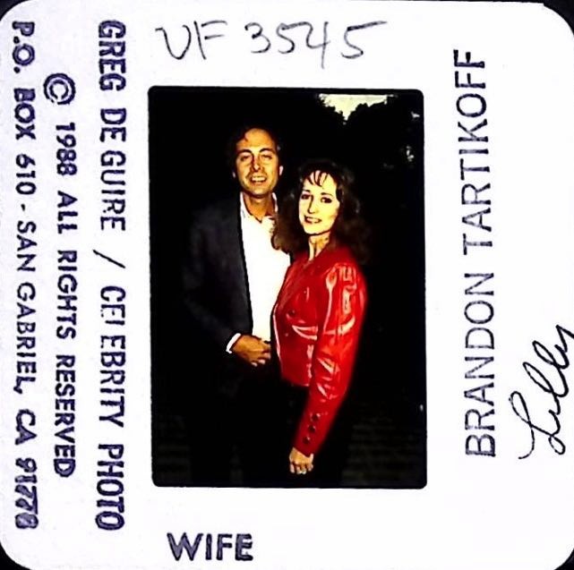 Vtg 1988 Brandon Tartikoff Wife Greg De Guire Celebrity 35MM Photographic Slide