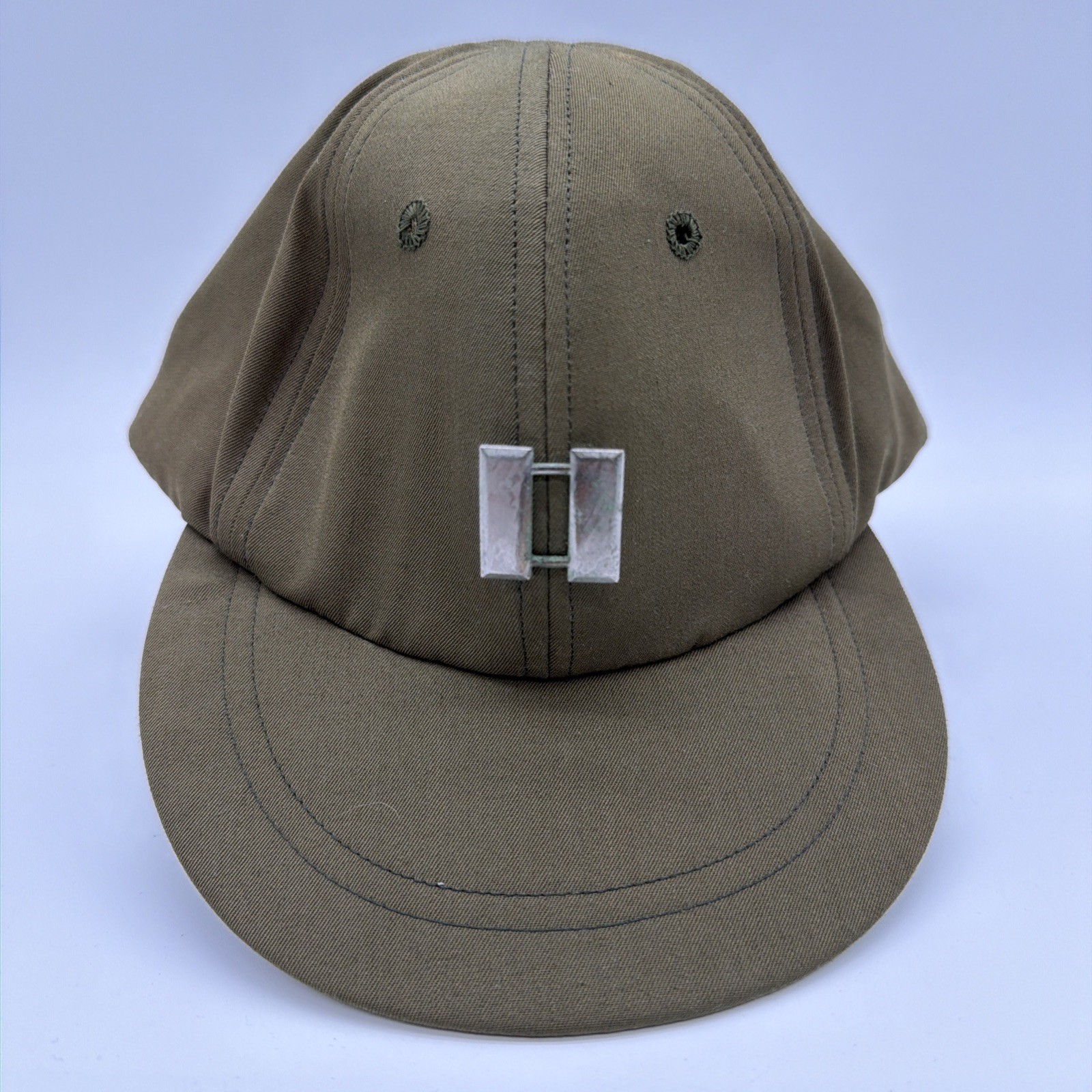 Vintage U.S. Army OG-106 Hot Weather Cap Vietnam Era Size 7 3/8 Rank Pin Vintage U.S. Army OG-106 Hot Weather Cap Vietnam Era Size 7 3/8 Rank Pin