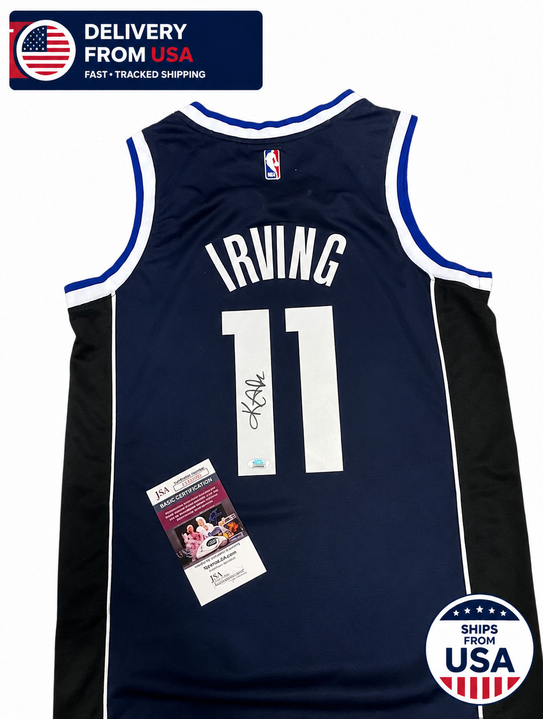 Basketball Blue Jersey Kyrie Irving Signed NBA JSA Authentication Basketball Blue Jersey Kyrie Irving Signed NBA JSA Authentication