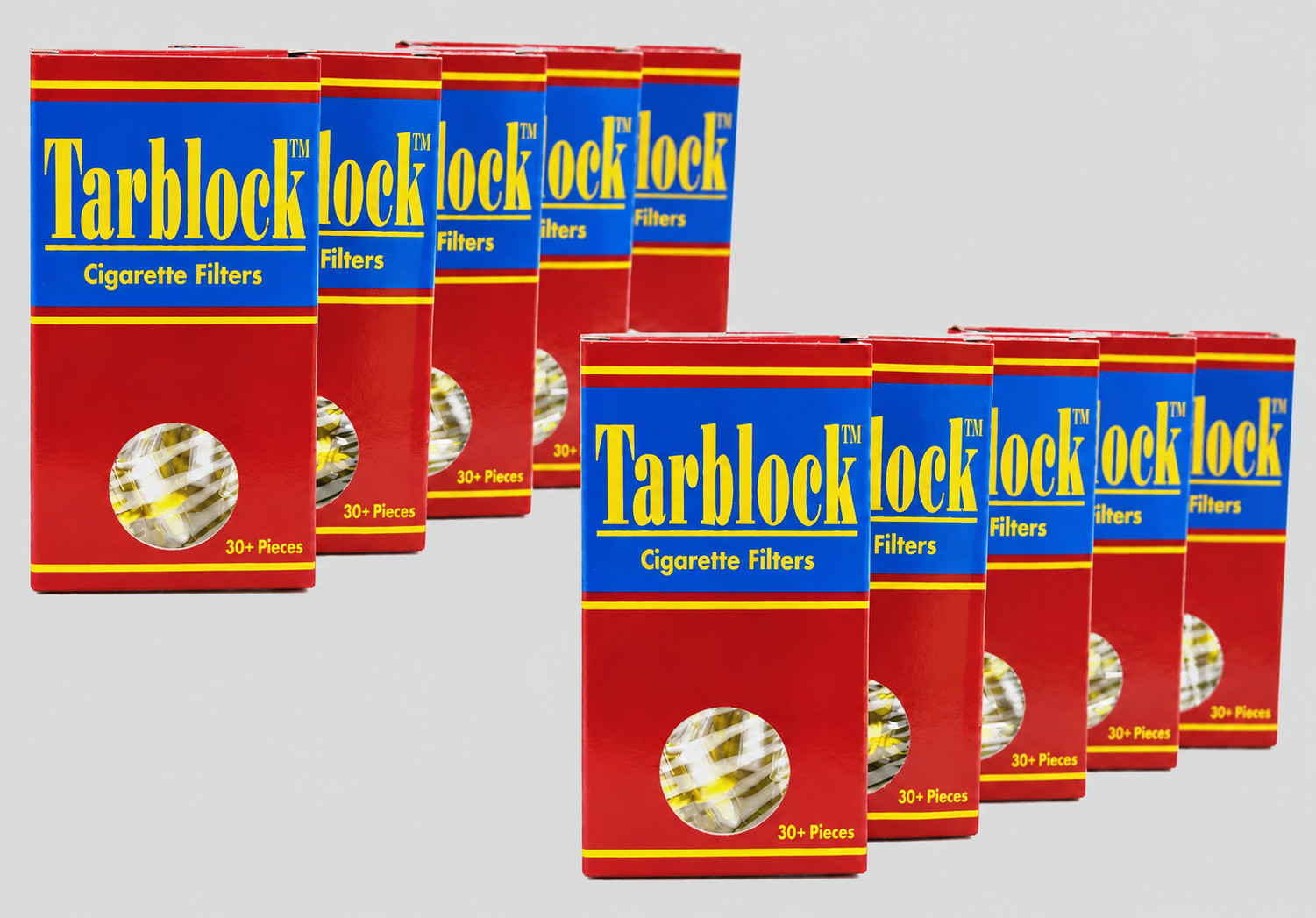 TARBLOCK Disposable Cigarette Filter Tips 4-Hole 10 Packs 300 Filters TARBLOCK Disposable Cigarette Filter Tips 4-Hole 10 Packs 300 Filters