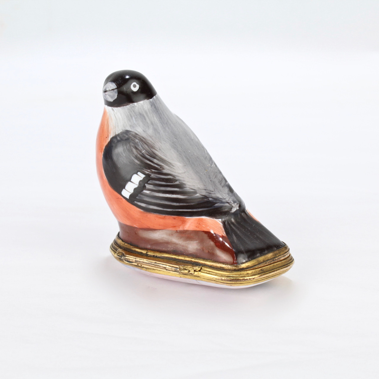 Antique 18th C Figural Battersea Bilston Bird Form Snuff Box or Bonbonniere Antique 18th C Figural Battersea Bilston Bird Form Snuff Box or Bonbonniere