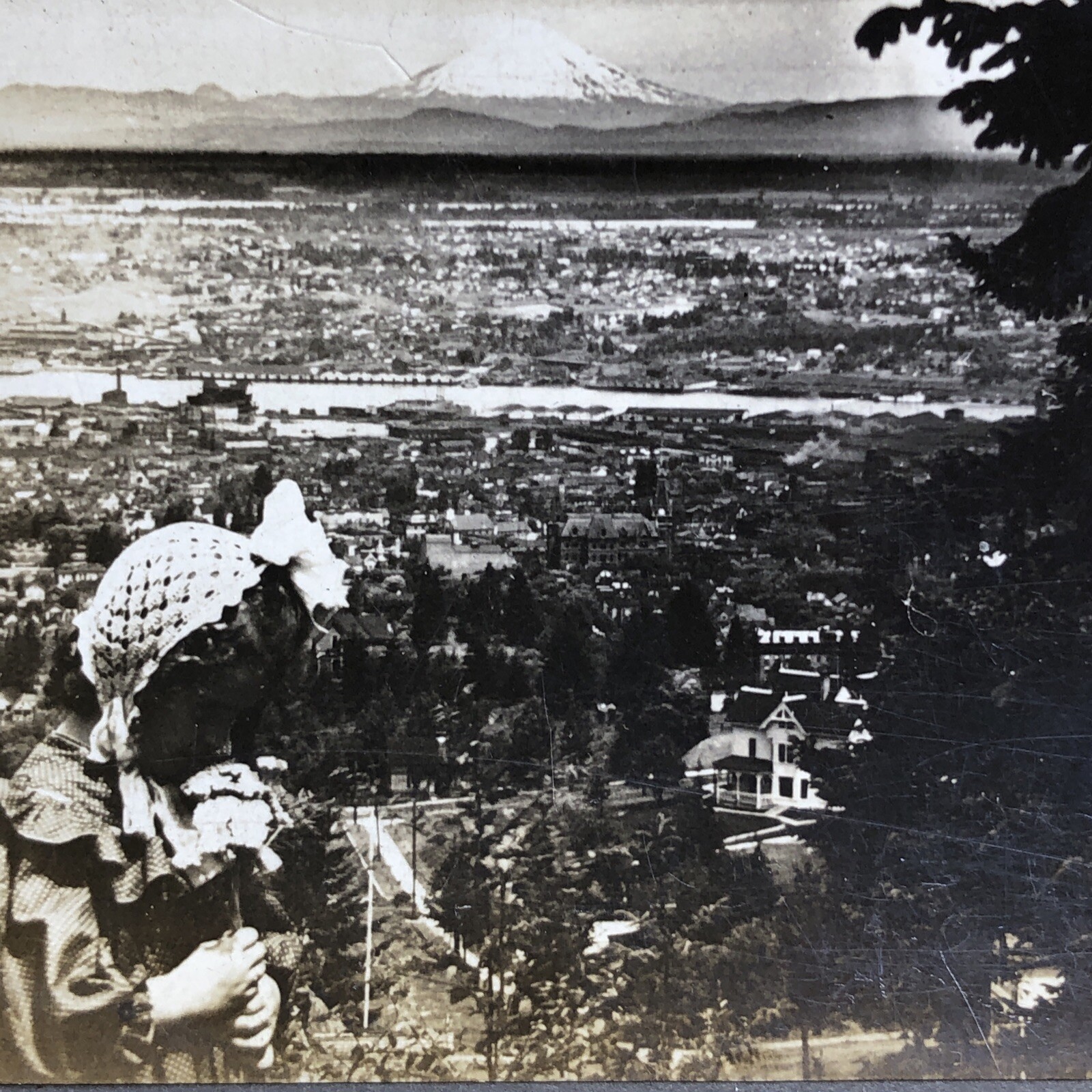 Portland Oregon Stereoview Keystone View Co. 1898 Bird's-eye City View Portland Oregon Stereoview Keystone View Co. 1898 Bird's-eye City View