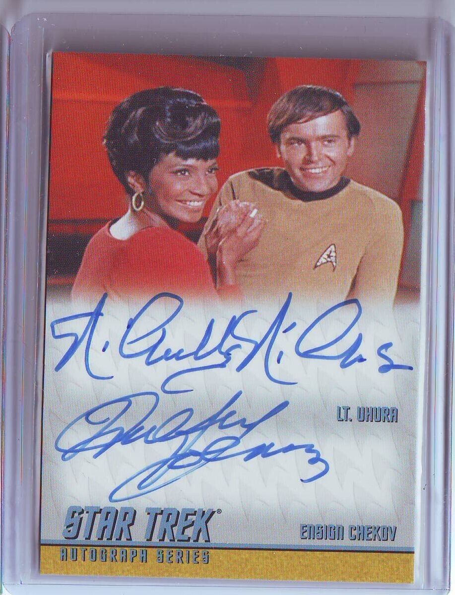 Star Trek H&V Nichelle Nichols Walter Koenig Star Trek TOS Dual Autograph # DA14