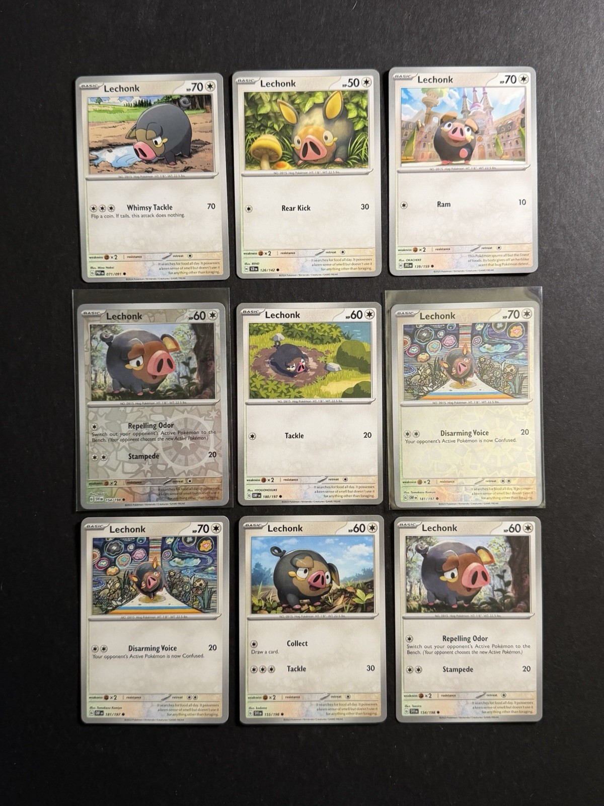 9 Lechonk Pokemon Card Collection Scarlet Violet Reverse Holo SV PTCG A1