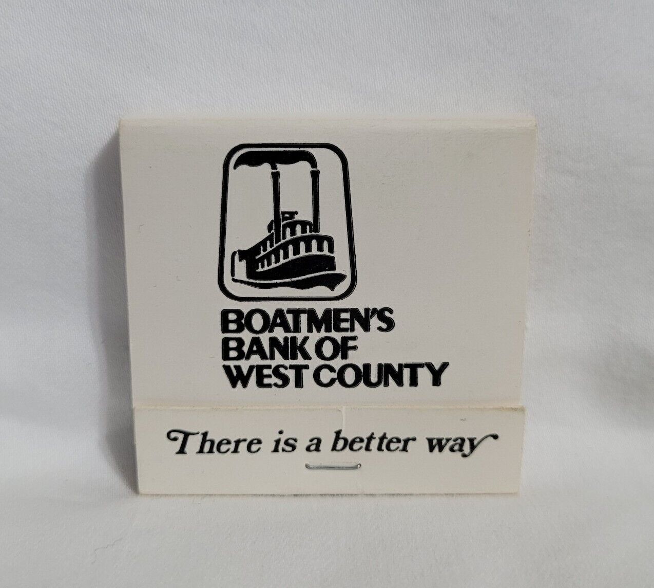 Vintage Boatmen\'s Bank of West County Matchbook Ballwin MO Advertising Full