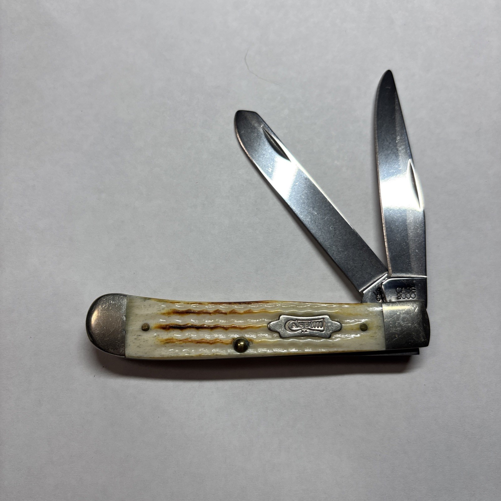 Rare Case XX Case Millennium 2000 Stamp 6254 Trapper Knife Near Mint Condition Rare Case XX Case Millennium 2000 Stamp 6254 Trapper Knife Near Mint Condition