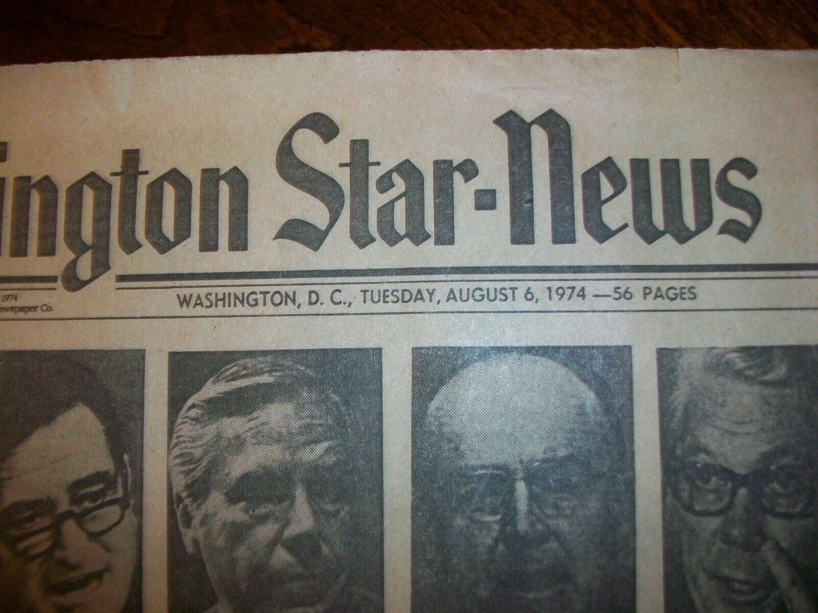 Vintage 1974 Nixon Watergate Scandal Resignation Washington Star-News Newspaper