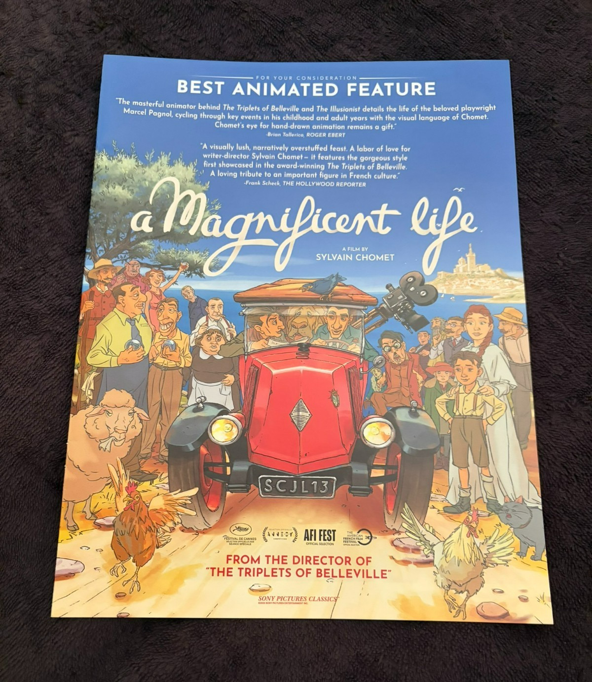 A MAGNIFICENT LIFE 2026 Oscar ad Best Animated, Sylvain Chomet of Belleville A MAGNIFICENT LIFE 2026 Oscar ad Best Animated, Sylvain Chomet of Belleville