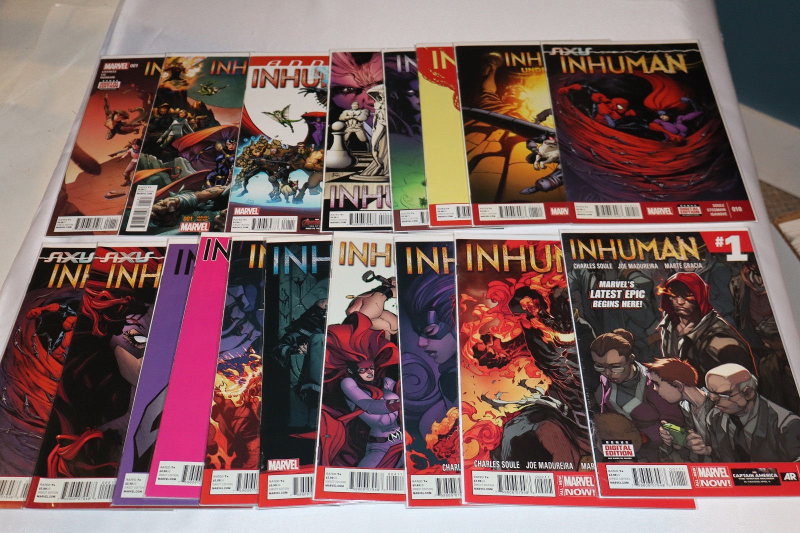 Complete Set Inhuman 1 -14 Annual Special Variant NM BOARDED 1st app Black Bolt Complete Set Inhuman 1 -14 Annual Special Variant NM BOARDED 1st app Black Bolt