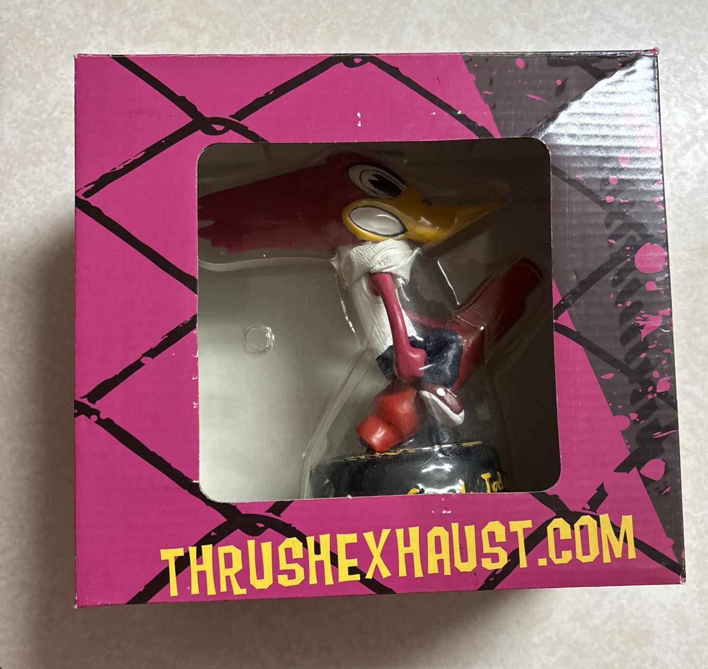 🔥Rare Vintage Thrush Muffler Bobblehead Woodpecker Mascot Collectible🔥