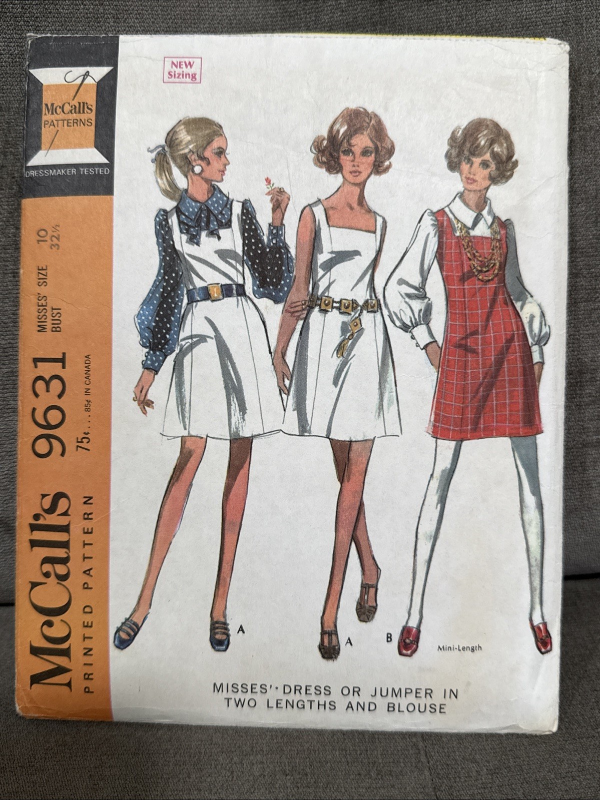 Vintage McCall’s 9631 Misses Dress Jumper & Blouse Sewing Pattern UNCUT Size 10 Vintage McCall’s 9631 Misses Dress Jumper & Blouse Sewing Pattern UNCUT Size 10
