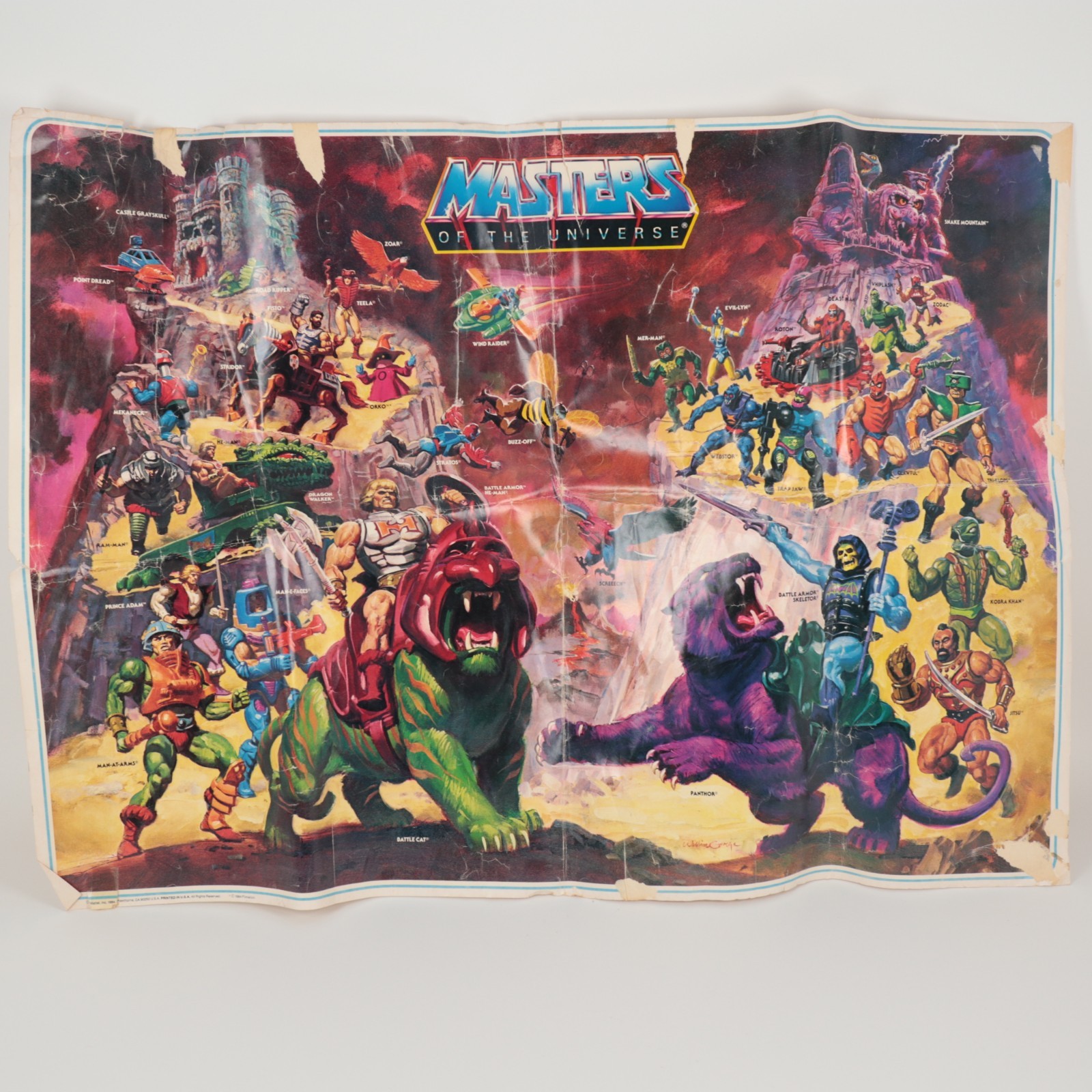 Vintage He-Man Masters of the Universe 1984 Filmation & Mattel Poster 30" MOTU Vintage He-Man Masters of the Universe 1984 Filmation & Mattel Poster 30" MOTU