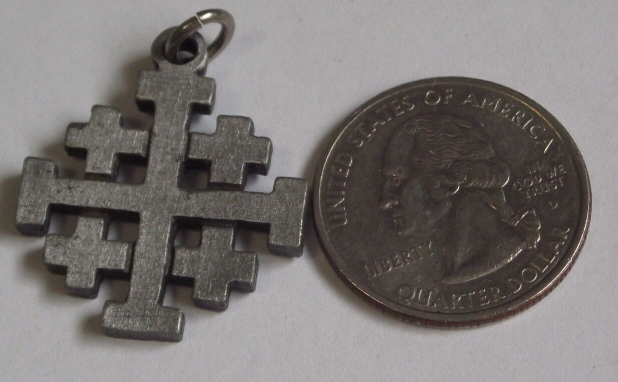Vintage crusade cross religious pendant medal