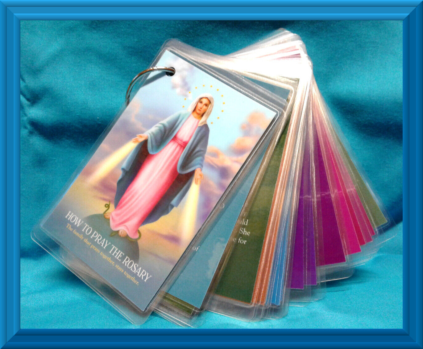 How to Pray the Rosary Laminated Holy Prayer Card Set  ALL Mysteries w/ Prayers 