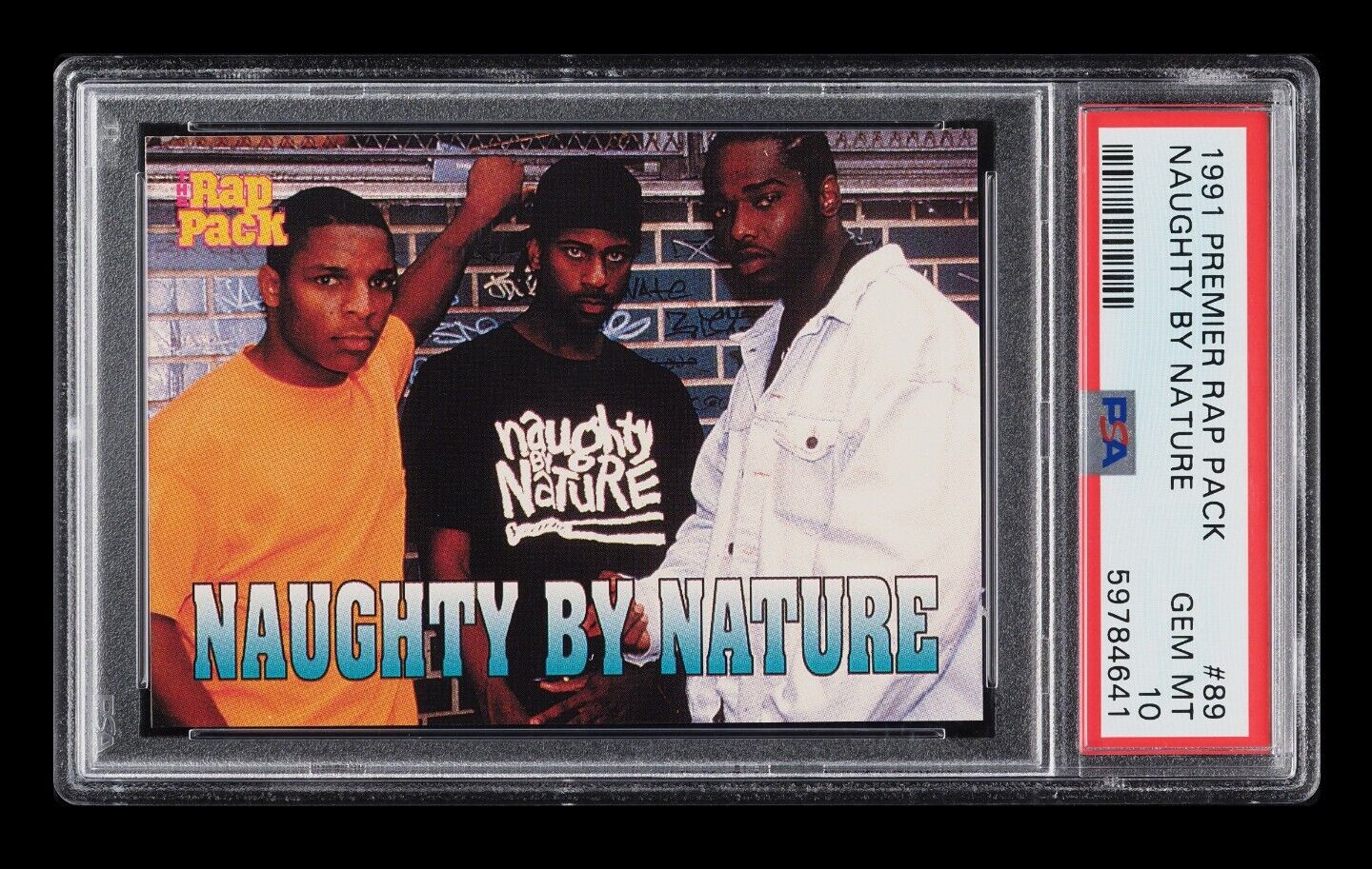 1991 Premier Cards The Rap Pack NAUGHTY BY NATURE ROOKIE RC Hip Hop #89 PSA 10 