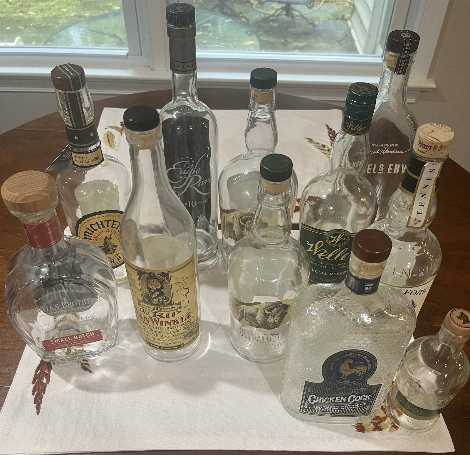 11 Empty Bourbon Bottles (Van Winkle, Weller, Buffalo Trace, Eagle Rare Etc) 11 Empty Bourbon Bottles (Van Winkle, Weller, Buffalo Trace, Eagle Rare Etc)