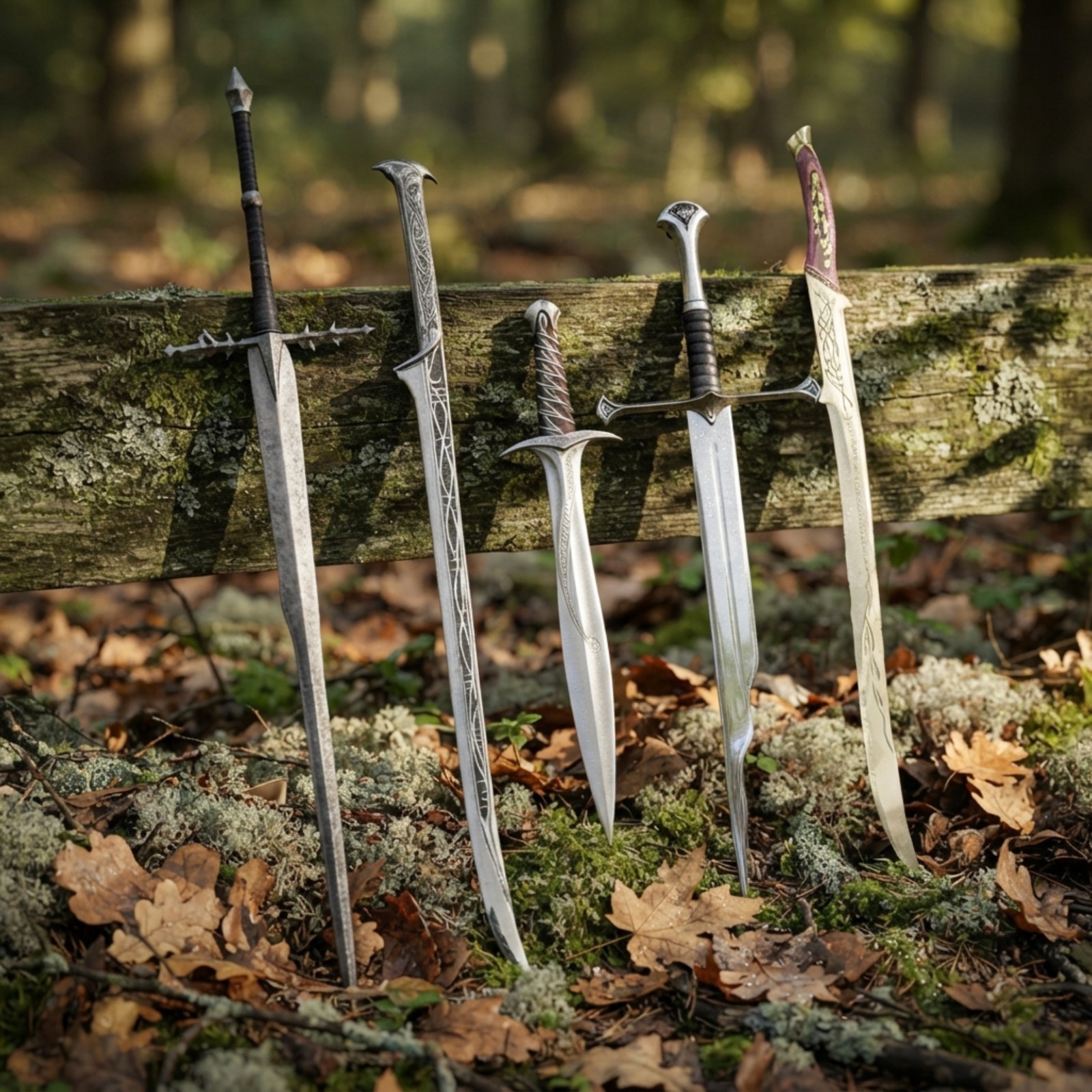 Set of 5 PCS Fantasy Replica Swords, Hand Forged Movie Inspired Collection Set of 5 PCS Fantasy Replica Swords, Hand Forged Movie Inspired Collection