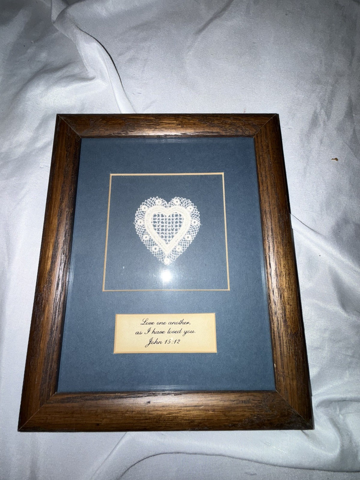 Betty Spooner Vintage Art Scripture Works Passments Framed Lace Piece Betty Spooner Vintage Art Scripture Works Passments Framed Lace Piece