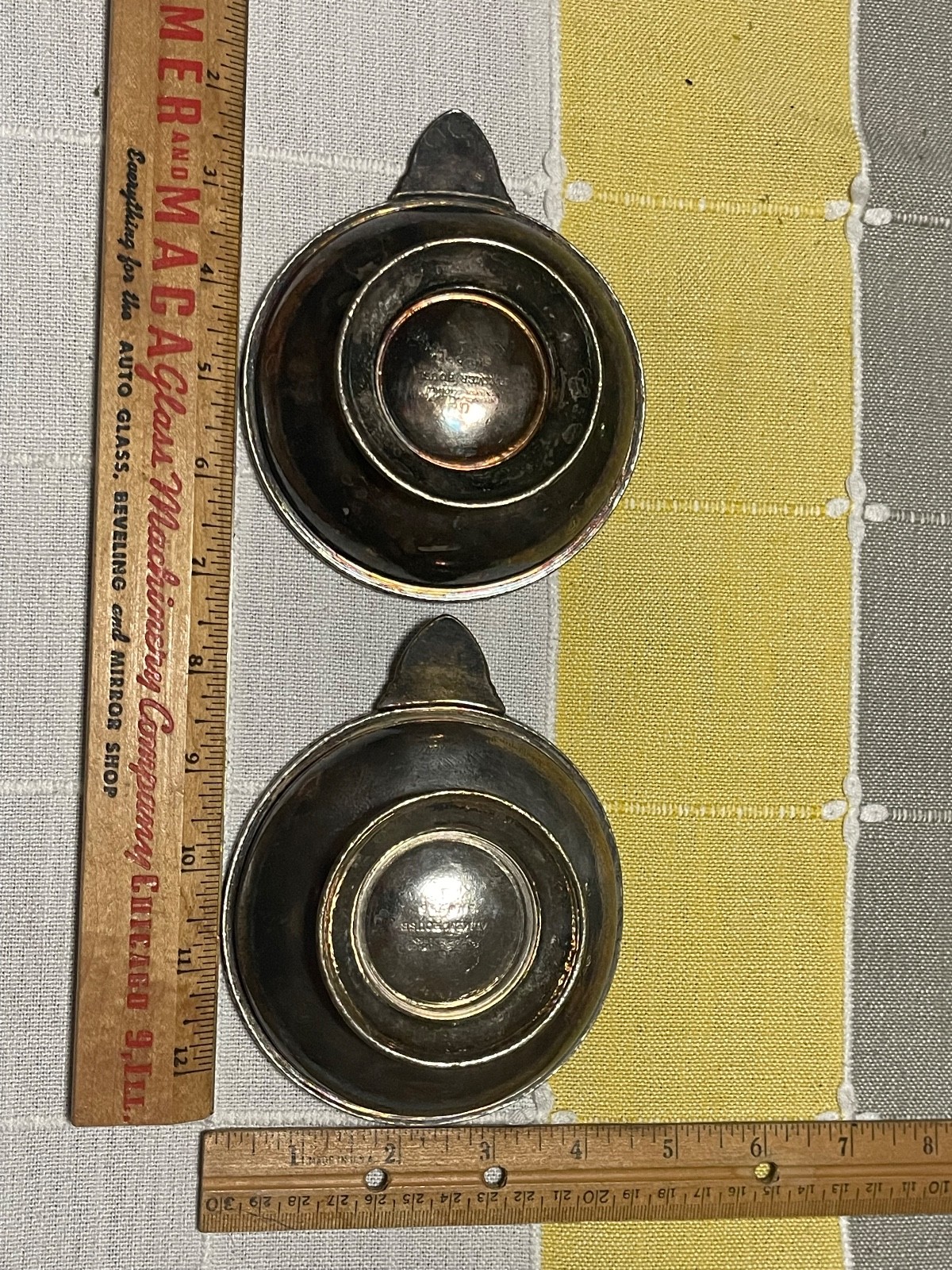 Vintage Palmer House Hotel Chicago Silver Soldered Dish - Pair Vintage Palmer House Hotel Chicago Silver Soldered Dish - Pair