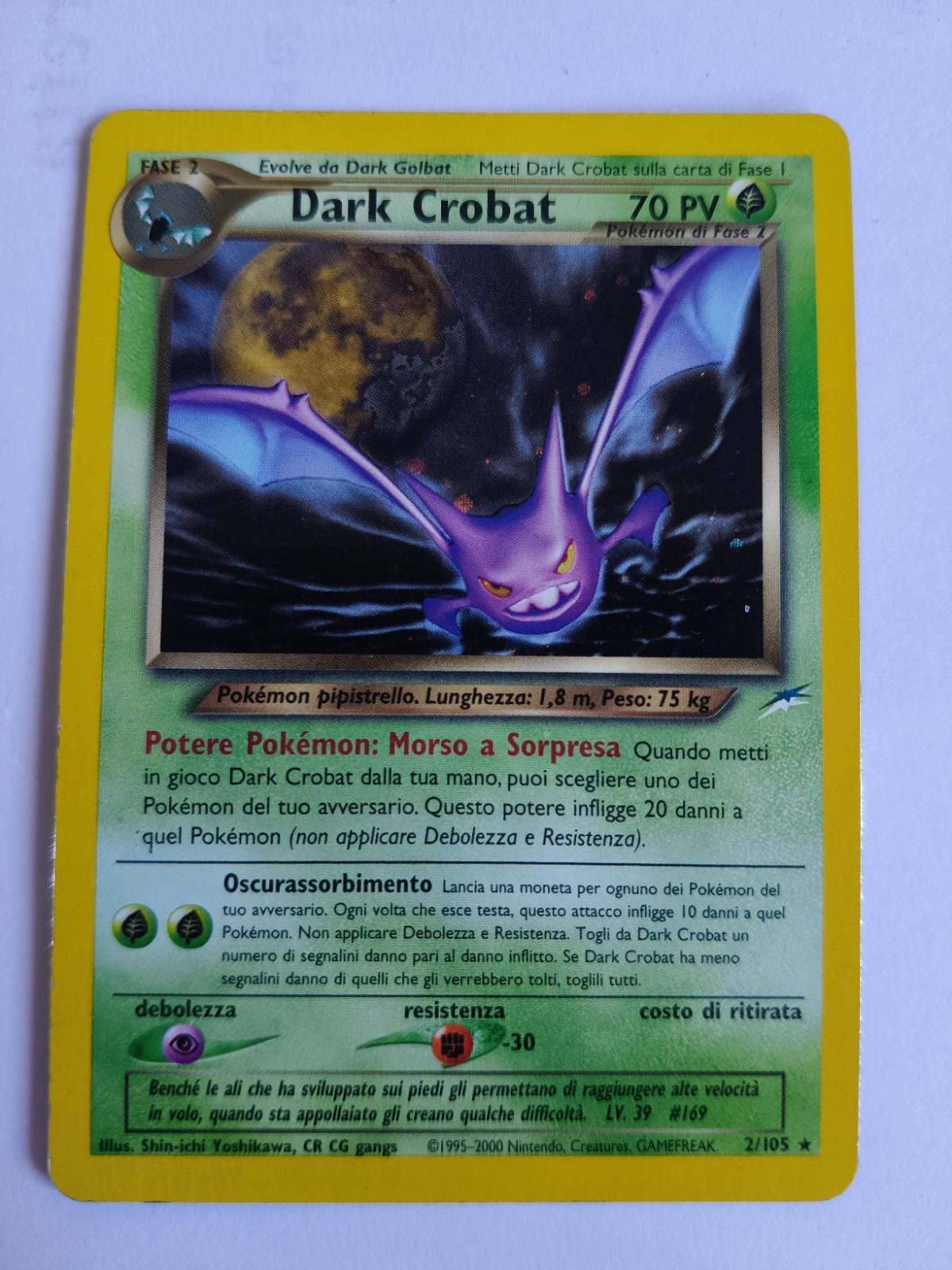 Dark Crobat 2/105 Holo Rare Neo Destiny ITA Dark Crobat 2/105 Holo Rare Neo Destiny ITA