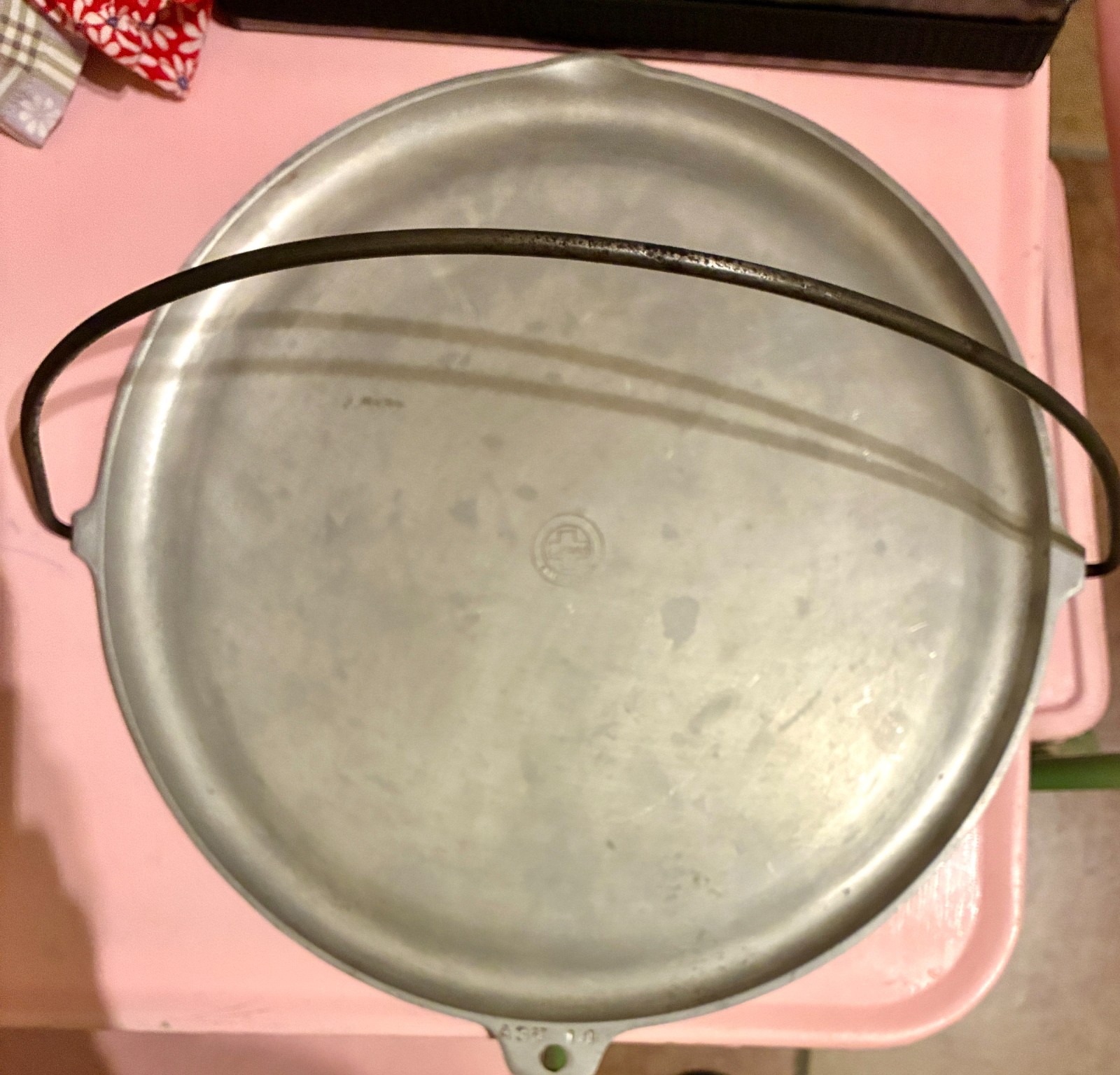 Griswold Cast  Aluminum Bailed Griddle, 1920-50's  Pat #435, sz 14"