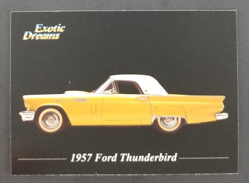 1957 Ford Thunderbird 1992 Exotic Cars Card #29 (NM) 1957 Ford Thunderbird 1992 Exotic Cars Card #29 (NM)