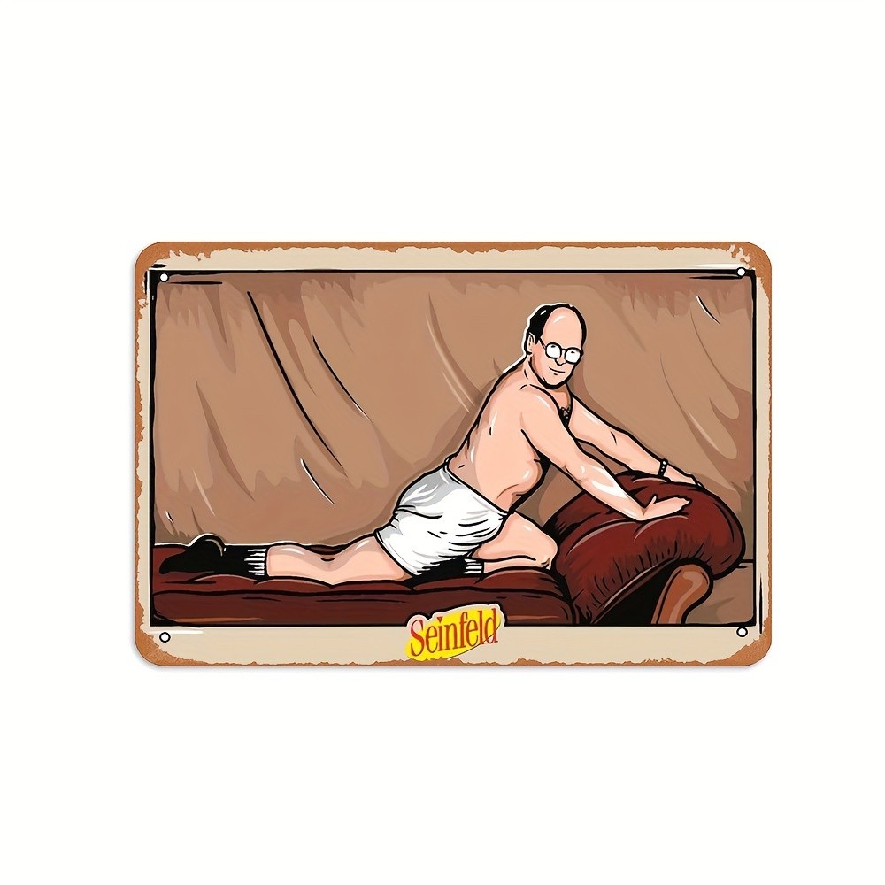 2D Plane, 1pc, Seinfeld Vintage Tin Metal Signs, 8X12 Inches, Iron Art, Vintage 2D Plane, 1pc, Seinfeld Vintage Tin Metal Signs, 8X12 Inches, Iron Art, Vintage