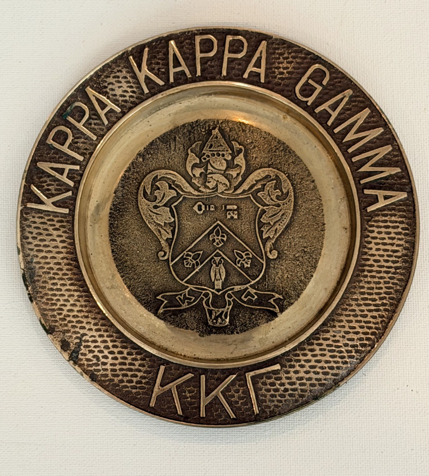 Kappa Kappa Gamma Sorority KK Γ Brass Crest Wall Hanging Plaque 6” Vintage Kappa Kappa Gamma Sorority KK Γ Brass Crest Wall Hanging Plaque 6” Vintage