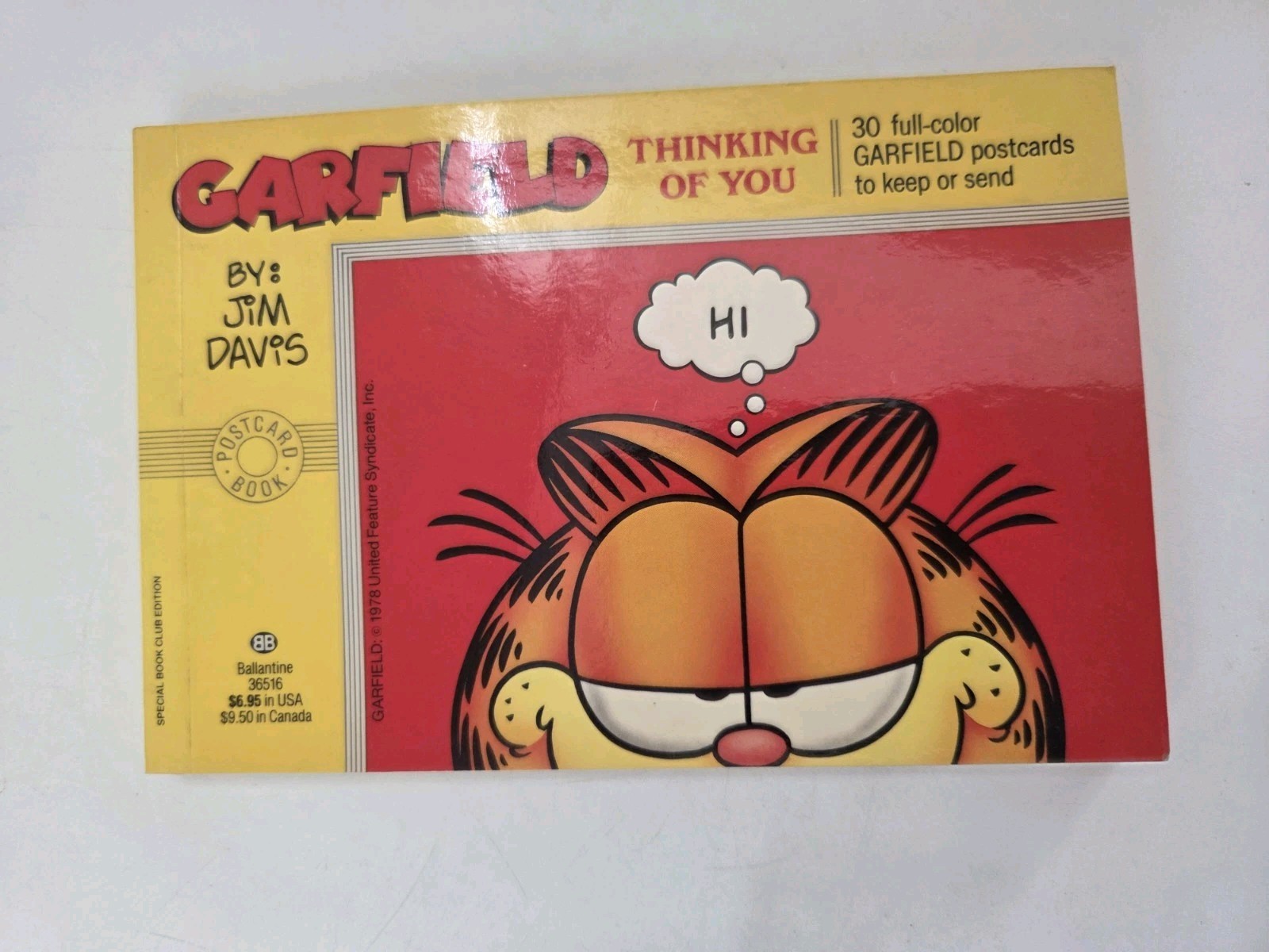 Garfield Thinking Of You Postcard Book By Jim Davis Garfield Thinking Of You Postcard Book By Jim Davis