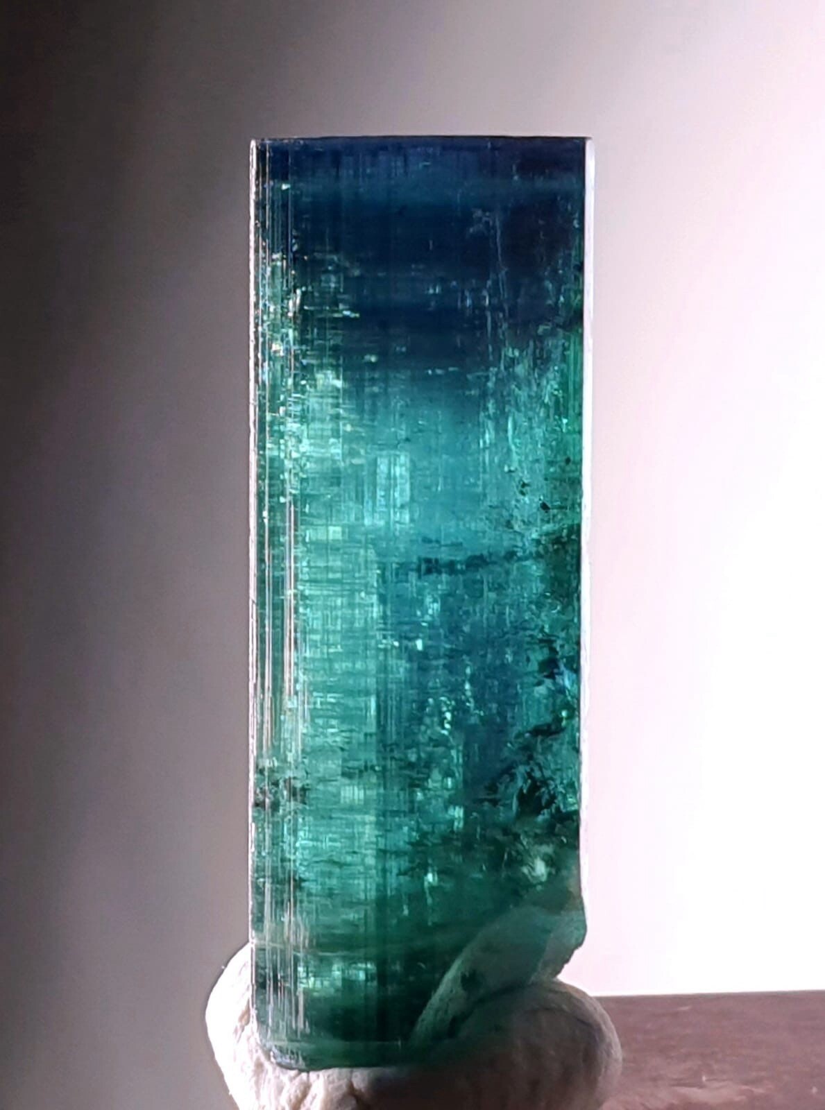 An Amazing Indicolite Terminated Tourmaline Crystal An Amazing Indicolite Terminated Tourmaline Crystal