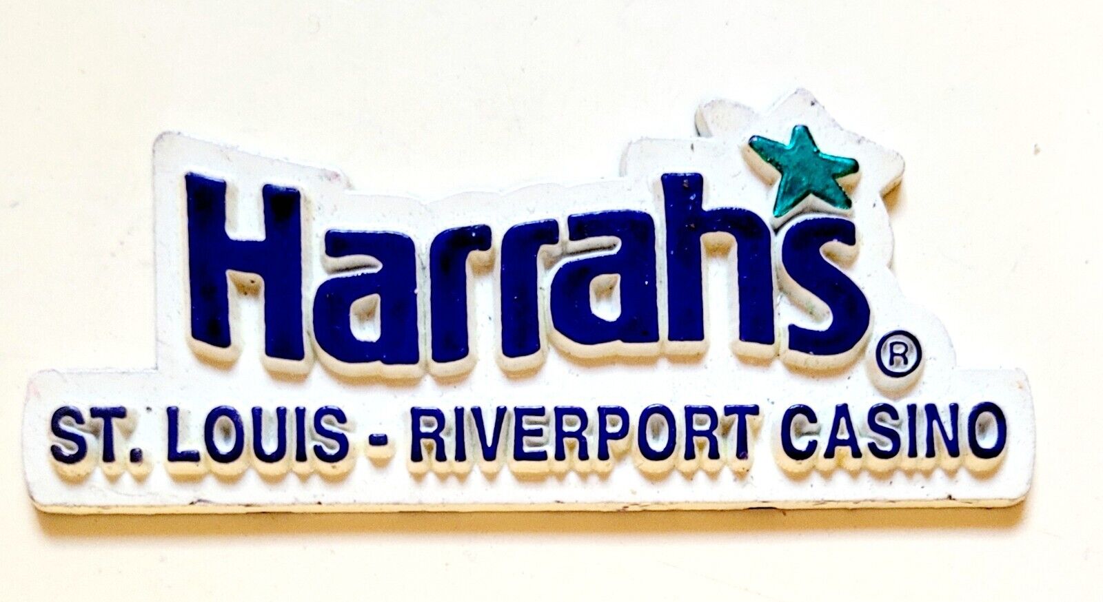Harrah's St Louis Riverport Casino Refrigerator Magnet Rubber 