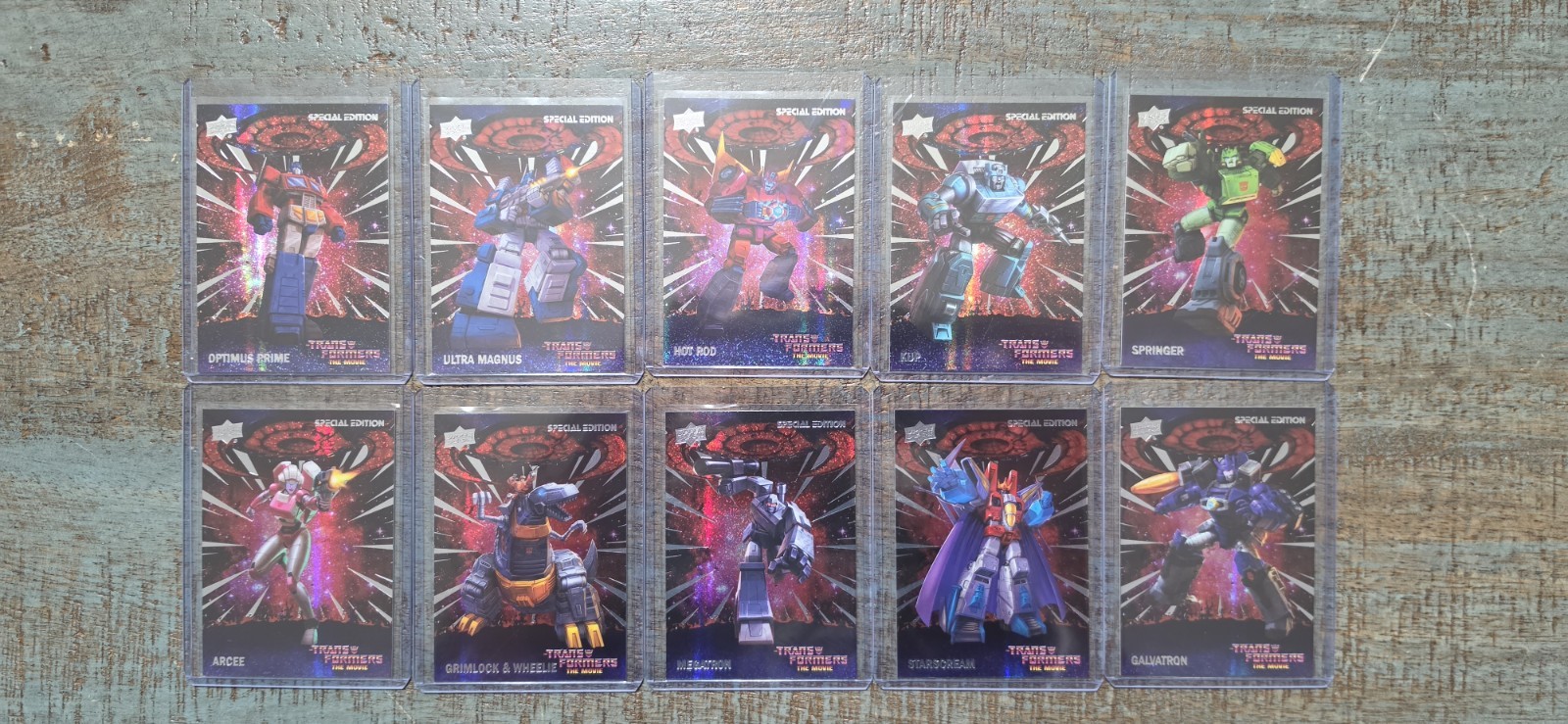 2026 Upper Deck Transformers: The Movie 40th “Galaxy” Parallel 10-Card Lot RARE 2026 Upper Deck Transformers: The Movie 40th “Galaxy” Parallel 10-Card Lot RARE