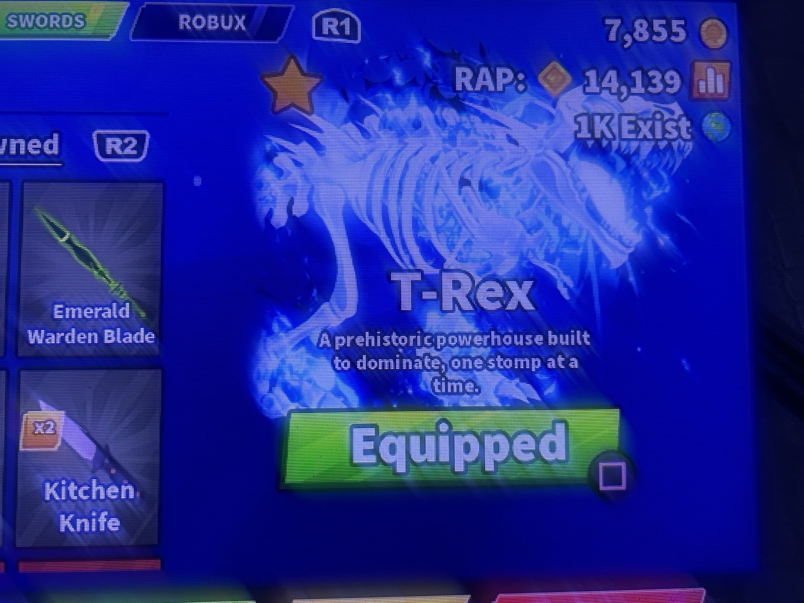 Roblox Blade Ball: T-Rex + T-Rex Explosion + T-Rex Emote bundle Roblox Blade Ball: T-Rex + T-Rex Explosion + T-Rex Emote bundle