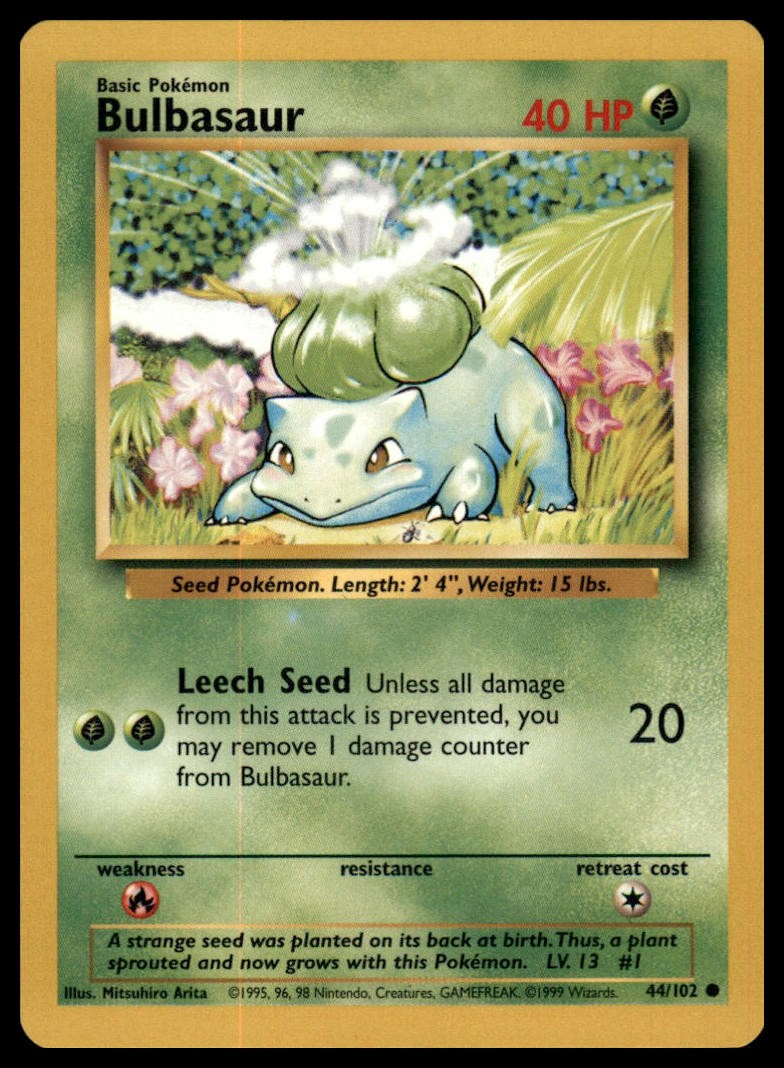 Base Set #044/102 Bulbasaur Base Set #044/102 Bulbasaur