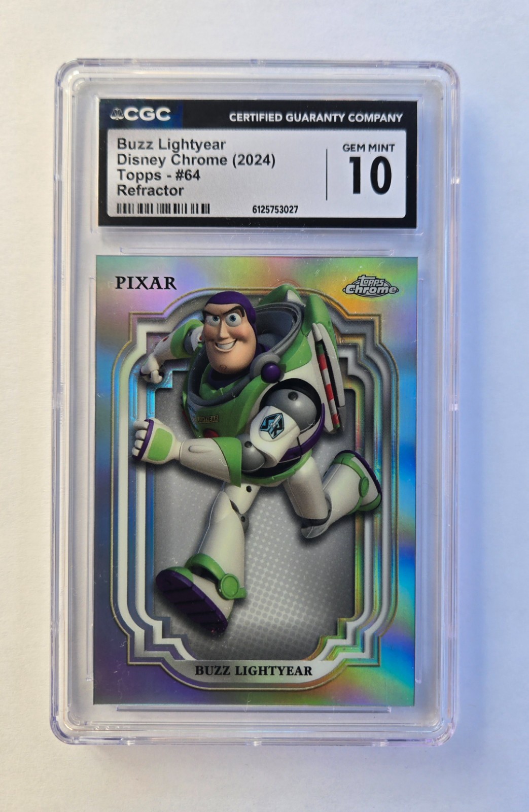 2024 Topps Disney Chrome Buzz Lightyear Refractor CGC 10