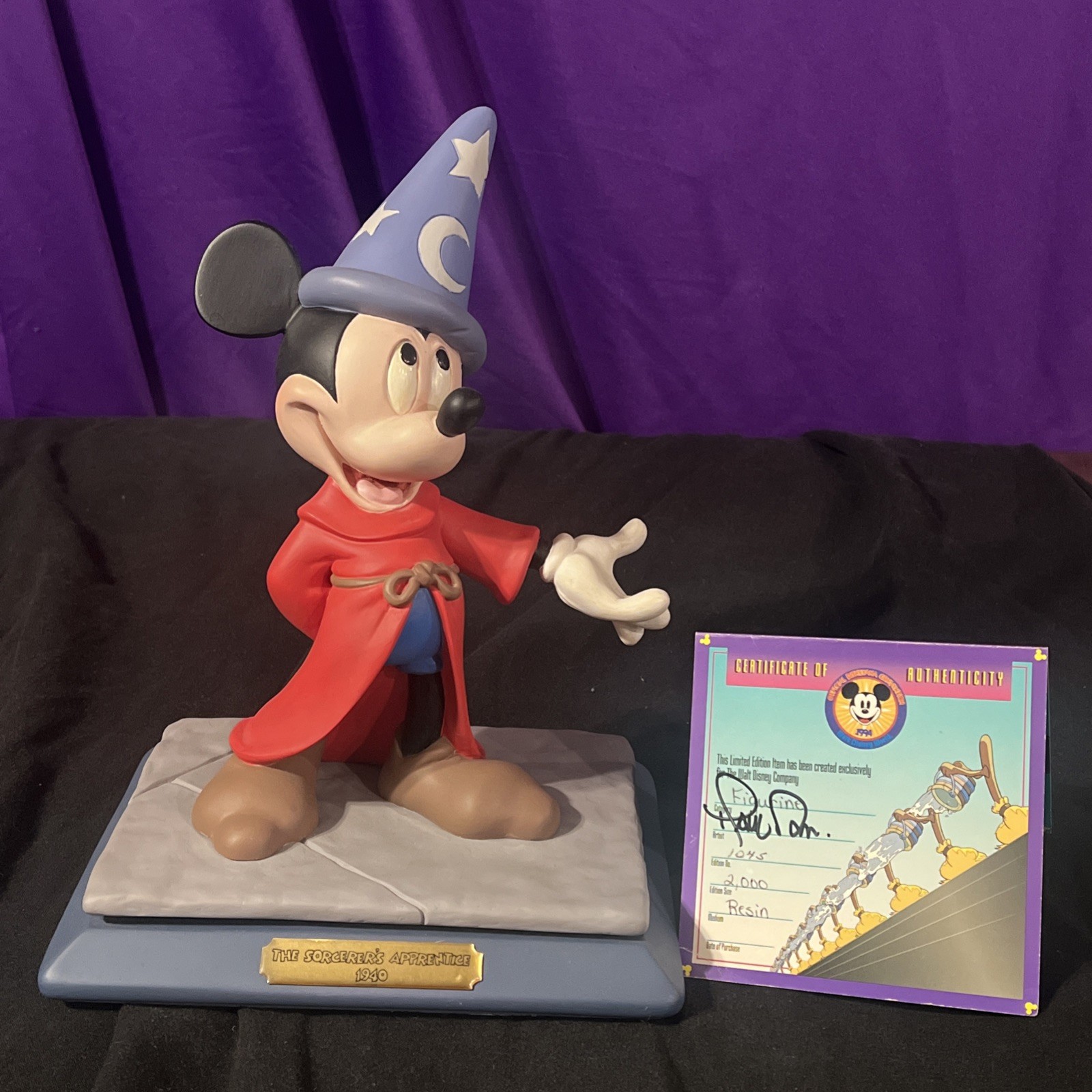 1994 Disneyana Convention MICKEY MOUSE SORCERER'S APPRENTICE Signed By Artist 1994 Disneyana Convention MICKEY MOUSE SORCERER'S APPRENTICE Signed By Artist