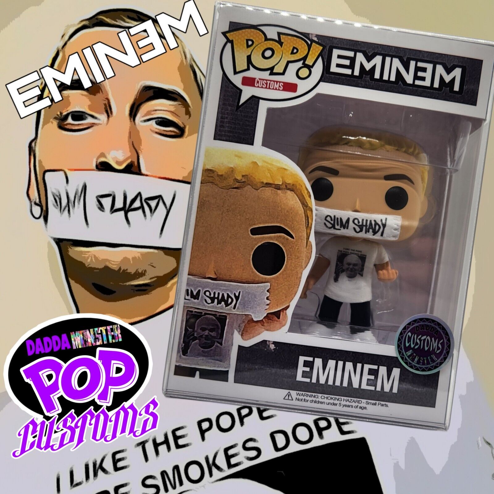 Eminem Custom Funko POP Slim Shady Marshall Mathers