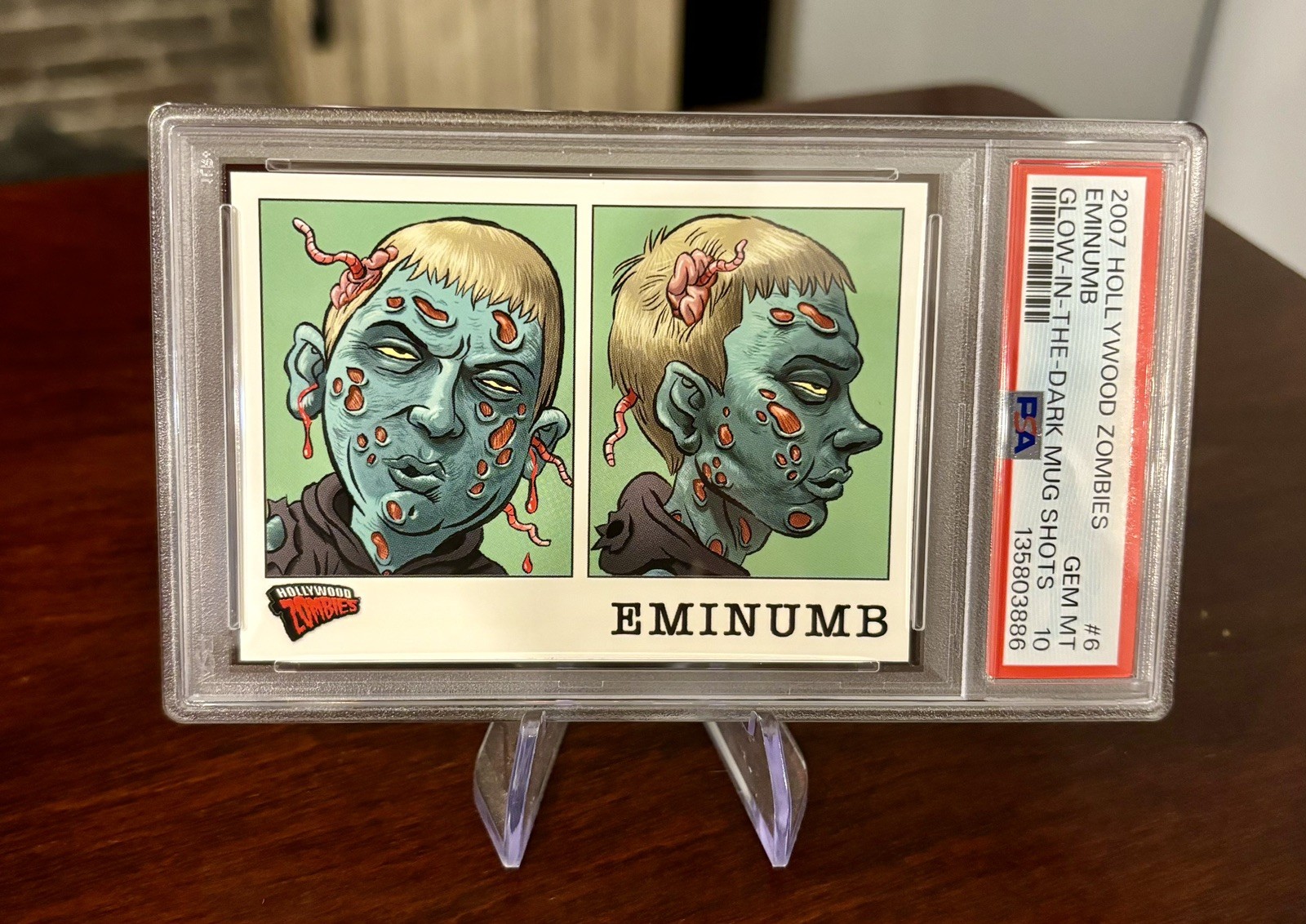 2007 Topps Hollywood Zombies #6 Eminumb PSA 10 POP 1 Eminem Mug Shots Slim Shady 2007 Topps Hollywood Zombies #6 Eminumb PSA 10 POP 1 Eminem Mug Shots Slim Shady